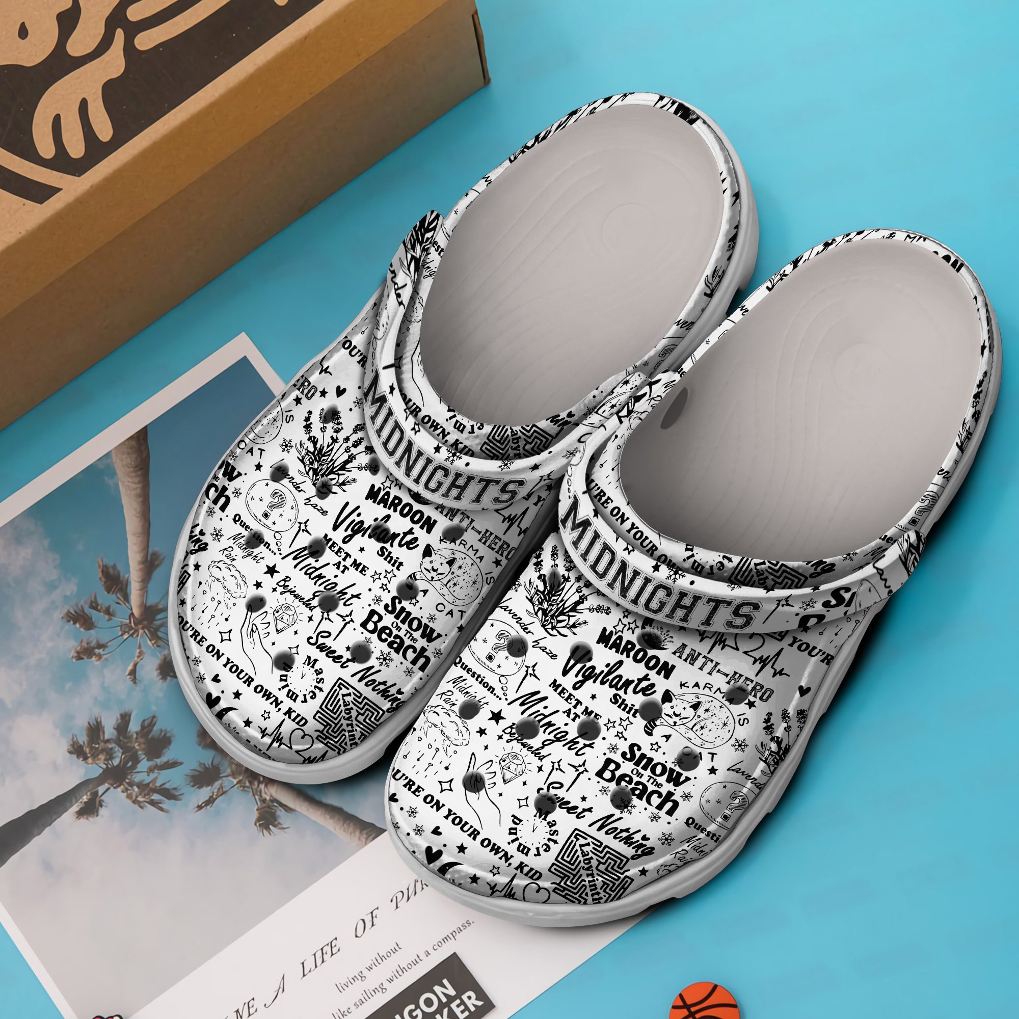 Merchidea Taylor Swift Music midnight Crocs Crocband Clogs Shoes Comfortable For Men Women and Kids