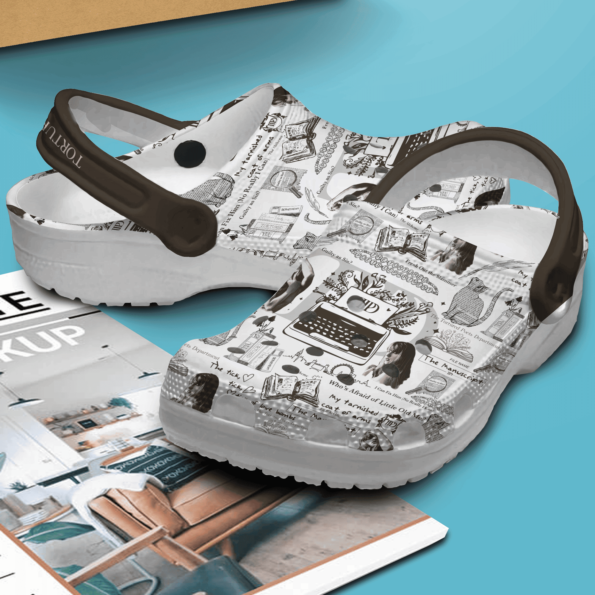 Merchidea Taylor Swift TTDP Album Music Crocs Crocband Clogs Shoes Comfortable For Men Women and Kids