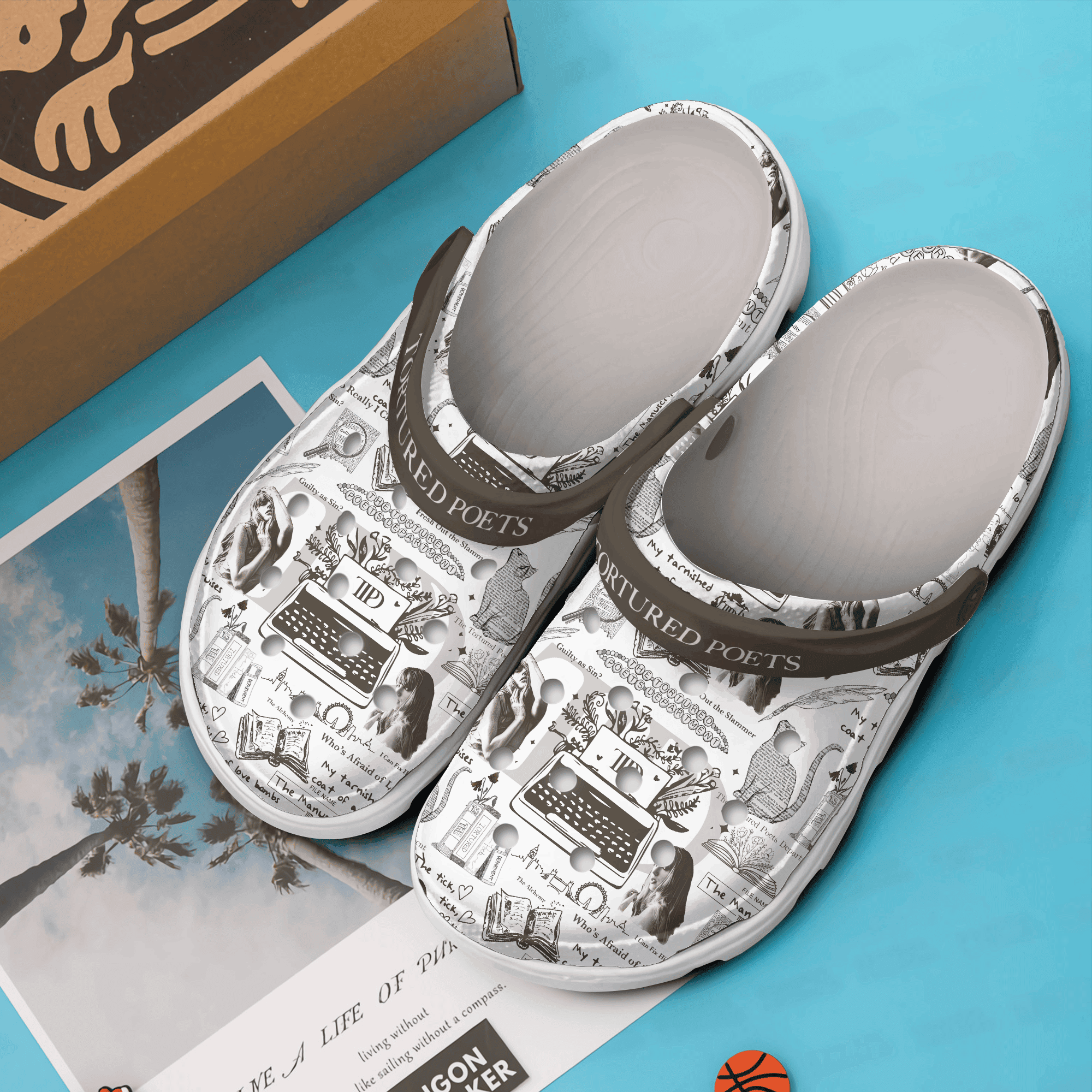 Merchidea Taylor Swift TTDP Album Music Crocs Crocband Clogs Shoes Comfortable For Men Women and Kids