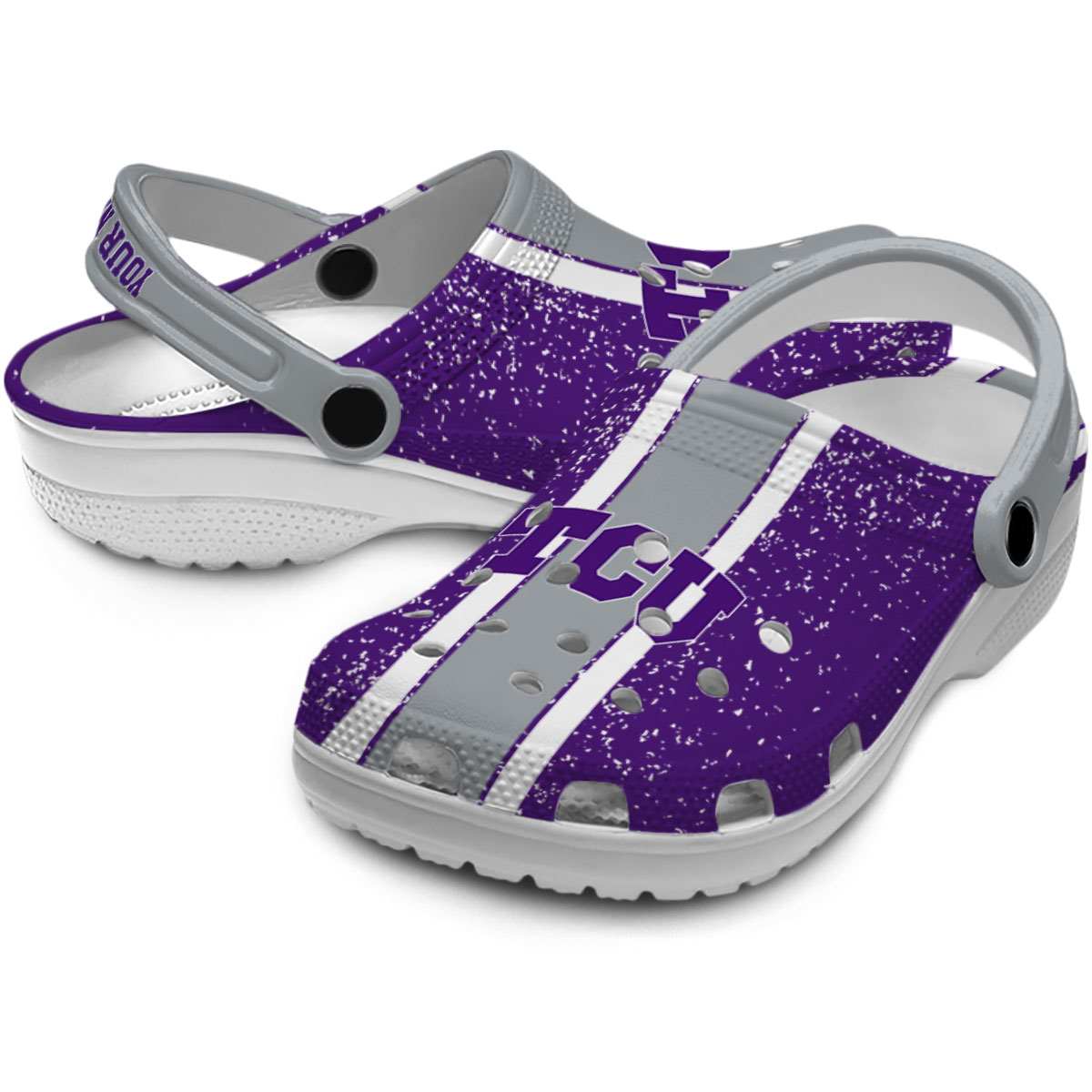 Merchidea TCU Horned Frogs NCAA Sport Crocs Crocband Clogs Shoes Comfortable For Men Women and Kids