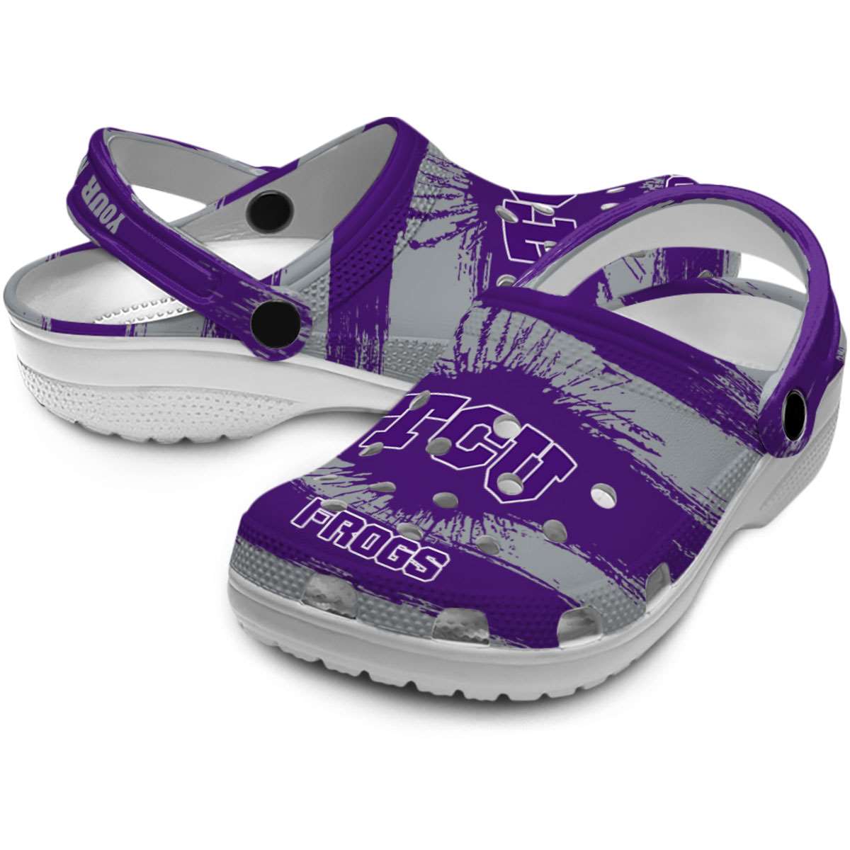 Merchidea TCU Horned Frogs NCAA Sport Crocs Crocband Clogs Shoes Comfortable For Men Women and Kids