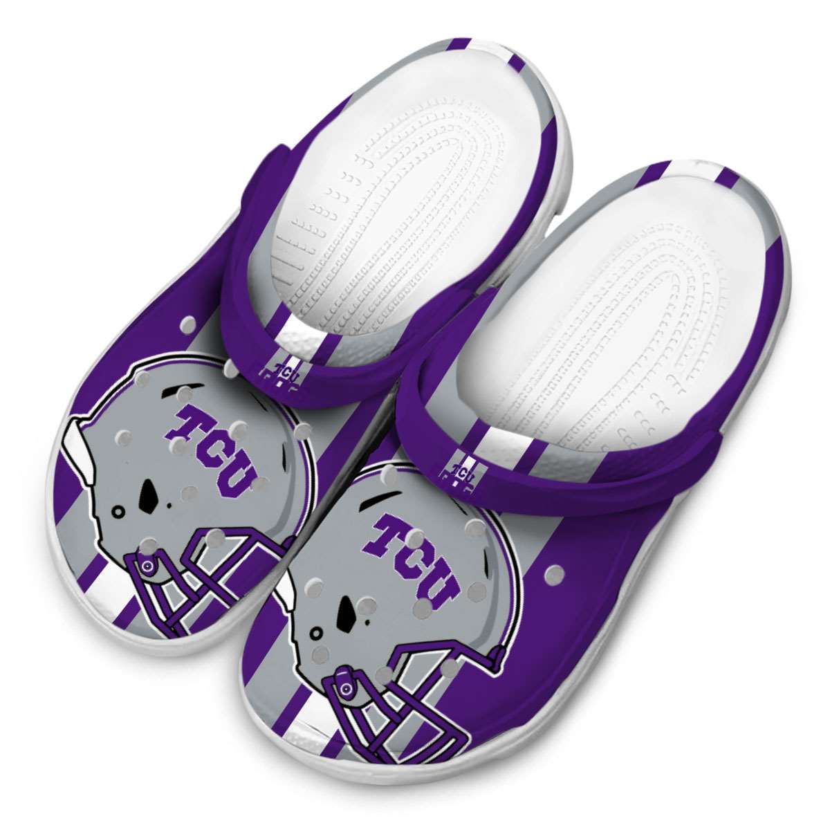 Merchidea TCU Horned Frogs NCAA Sport Crocs Crocband Clogs Shoes Comfortable For Men Women and Kids
