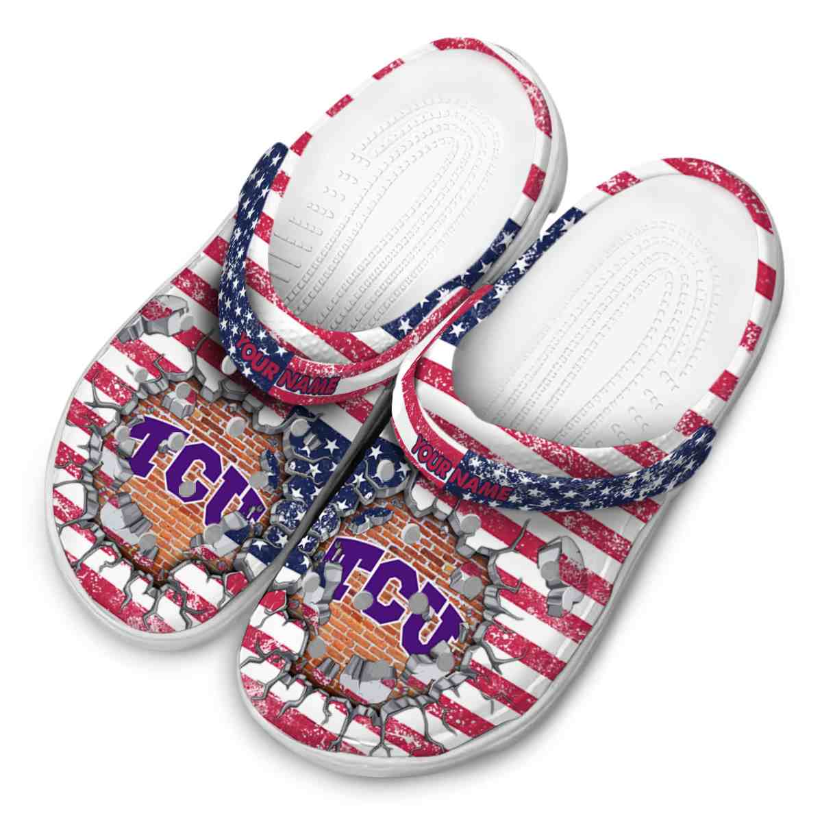 Merchidea TCU Horned Frogs NCAA Sport Crocs Crocband Clogs Shoes Comfortable For Men Women and Kids