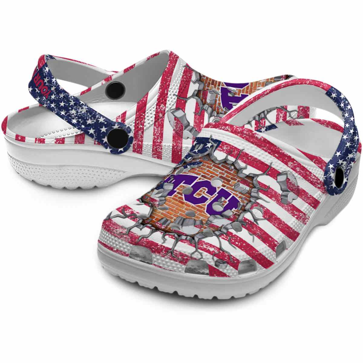 Merchidea TCU Horned Frogs NCAA Sport Crocs Crocband Clogs Shoes Comfortable For Men Women and Kids