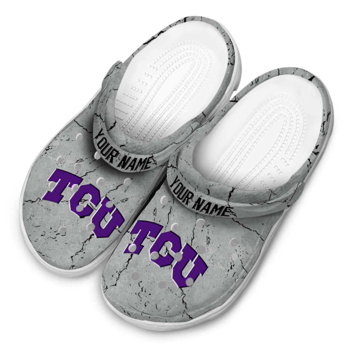 Merchidea TCU Horned Frogs NCAA Sport Crocs Crocband Clogs Shoes Comfortable For Men Women and Kids