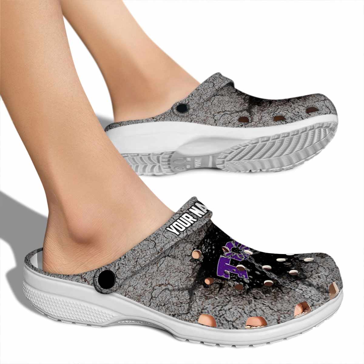 Merchidea TCU Horned Frogs NCAA Sport Crocs Crocband Clogs Shoes Comfortable For Men Women and Kids
