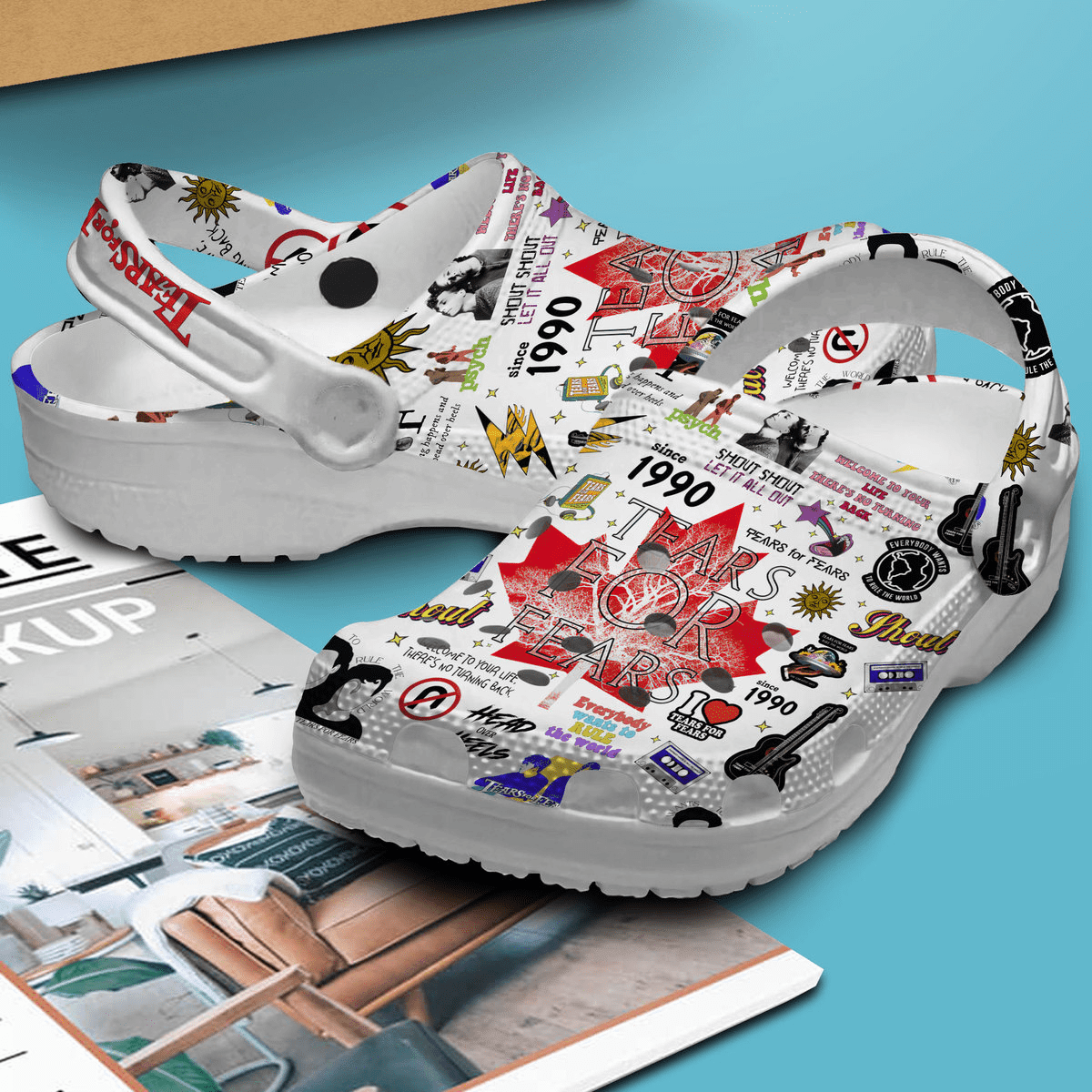 Merchidea Tears for Fears Band Music Crocs Crocband Clogs Shoes Comfortable For Men Women and Kids