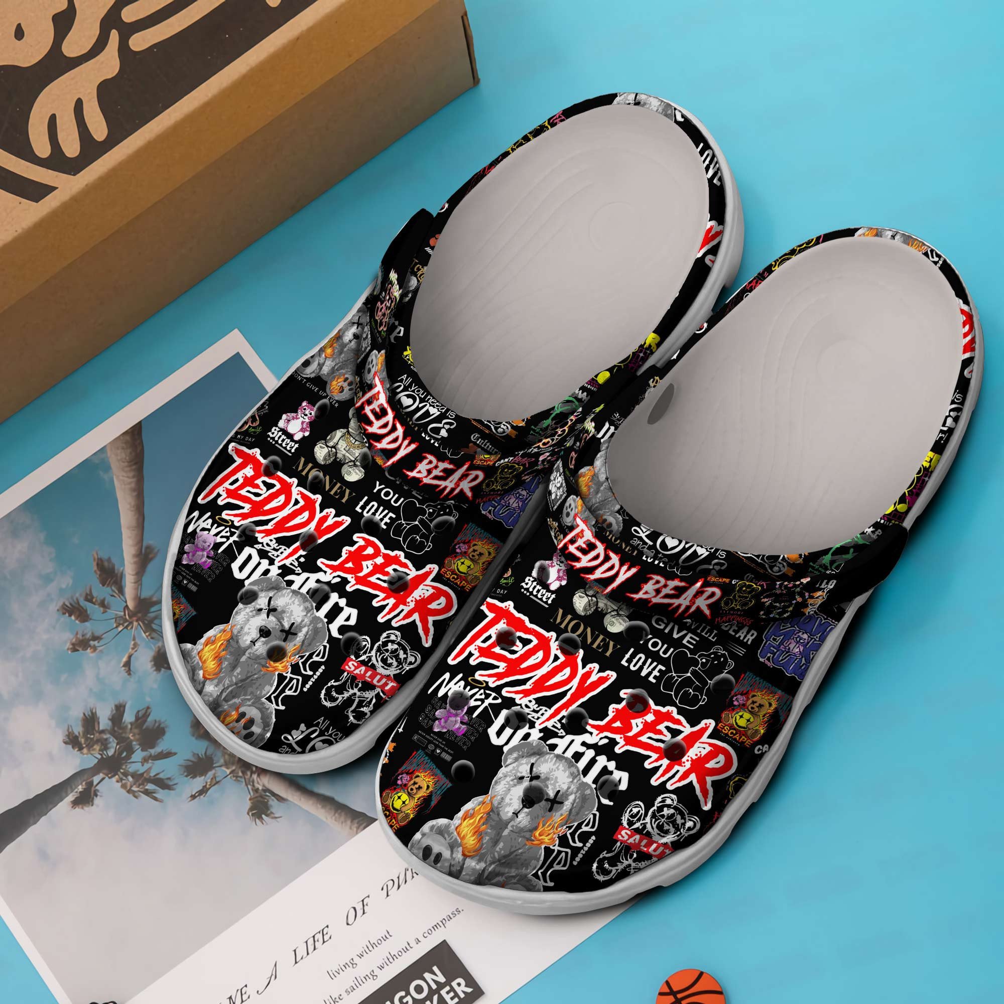 Merchidea Teddy Bear Movie Cartoon Crocs Crocband Clogs Shoes Comfortable For Men Women and Kids