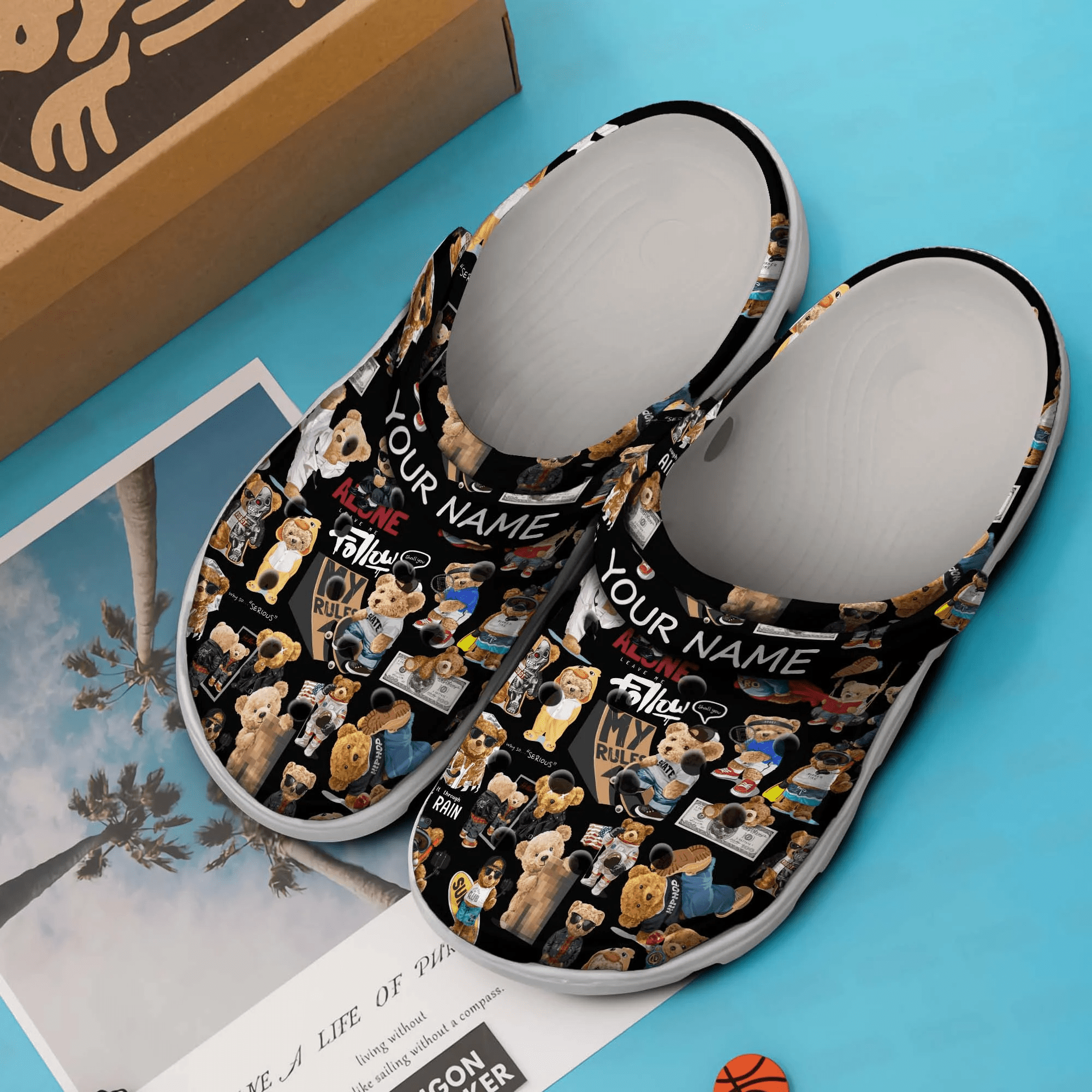 Merchidea Teddy Bear Movie Cartoon Crocs Crocband Clogs Shoes Comfortable For Men Women and Kids