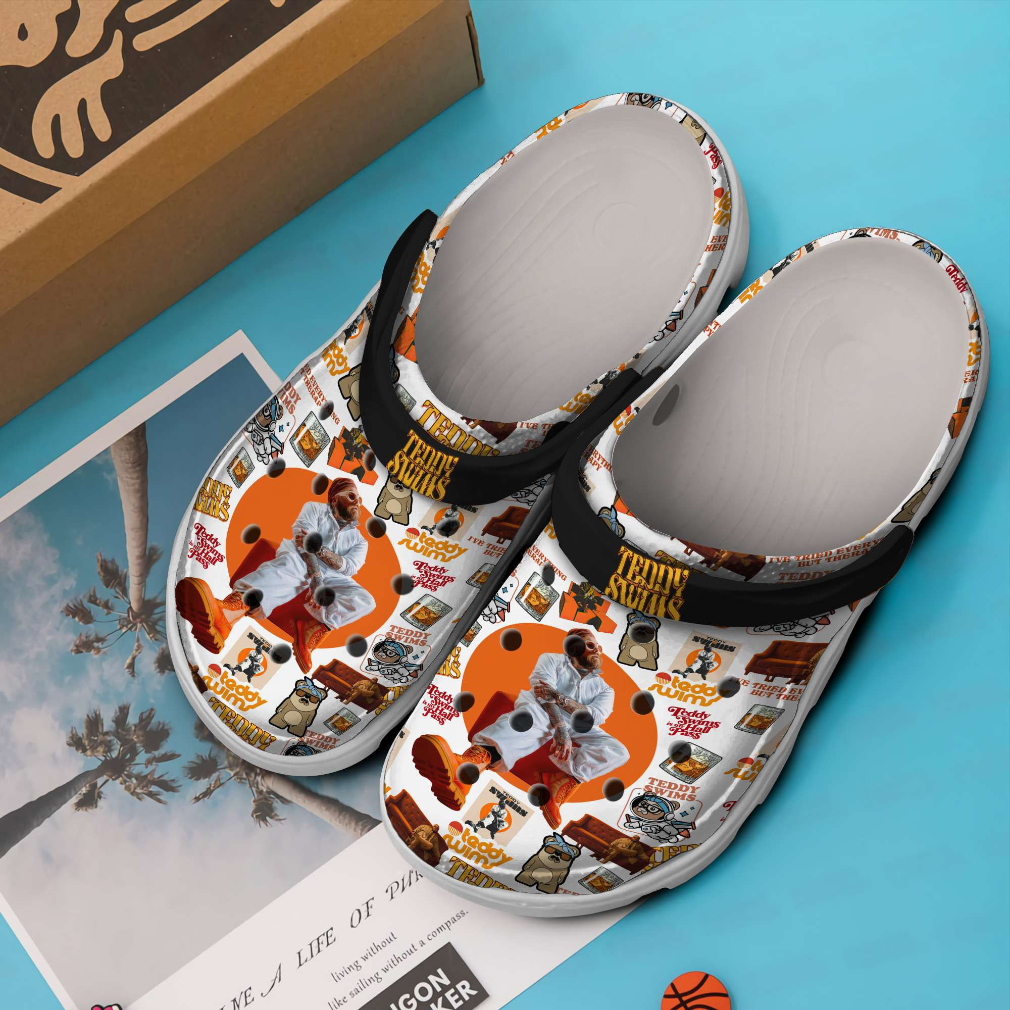 Merchidea Teddy Swims Music Crocs Crocband Clogs Shoes Comfortable For Men Women and Kids