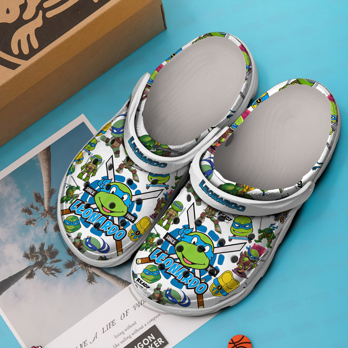 Merchidea Teenage Mutant Ninja Turtles (LEONARDO) Cartoon Crocs Crocband Shoes Clogs For Men Women and Kids