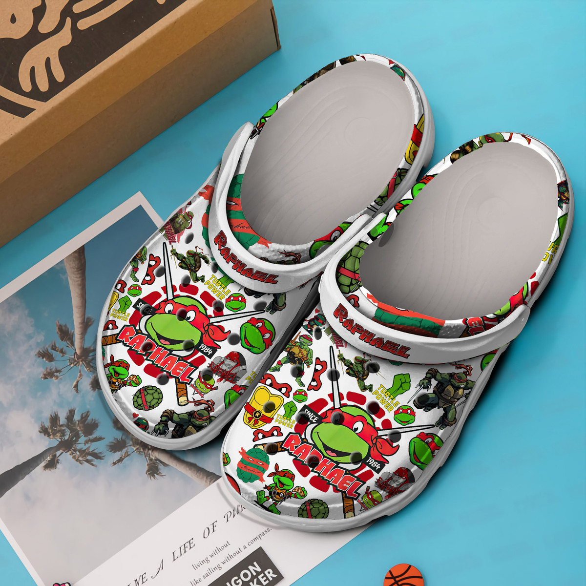 Merchidea Teenage Mutant Ninja Turtles (RAPHAEL) Cartoon Crocs Crocband Shoes Clogs For Men Women and Kids