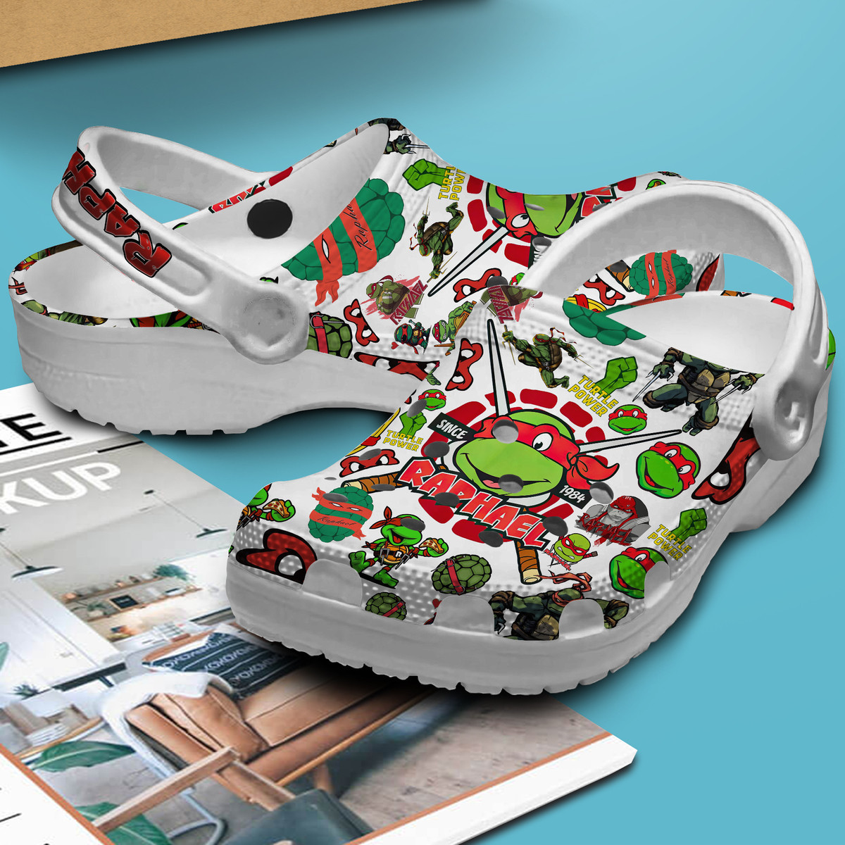 Merchidea Teenage Mutant Ninja Turtles (RAPHAEL) Cartoon Crocs Crocband Shoes Clogs For Men Women and Kids