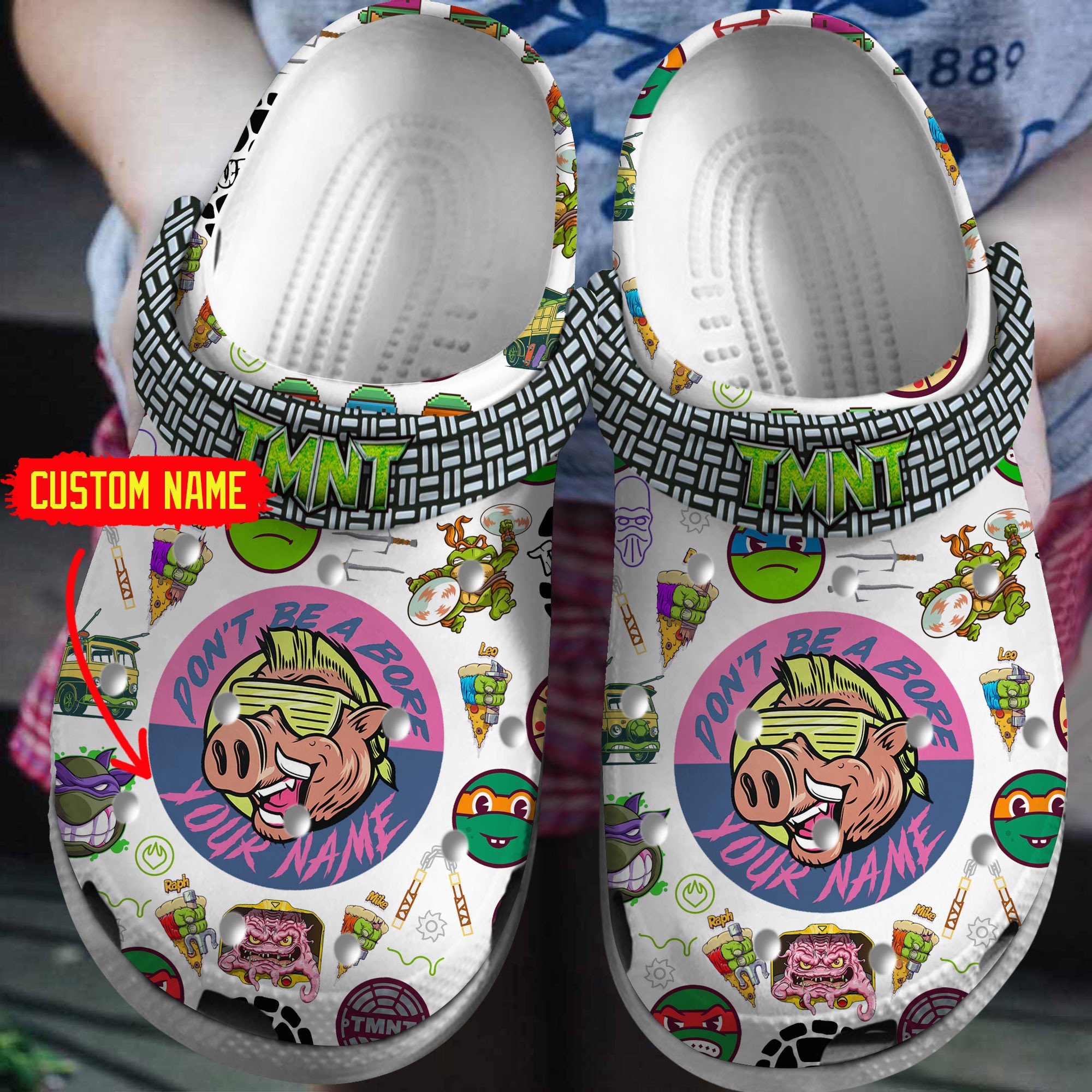 Merchidea Teenage Mutant Ninja Turtles TV Series Crocs Crocband Clogs Shoes Comfortable For Men Women and Kids