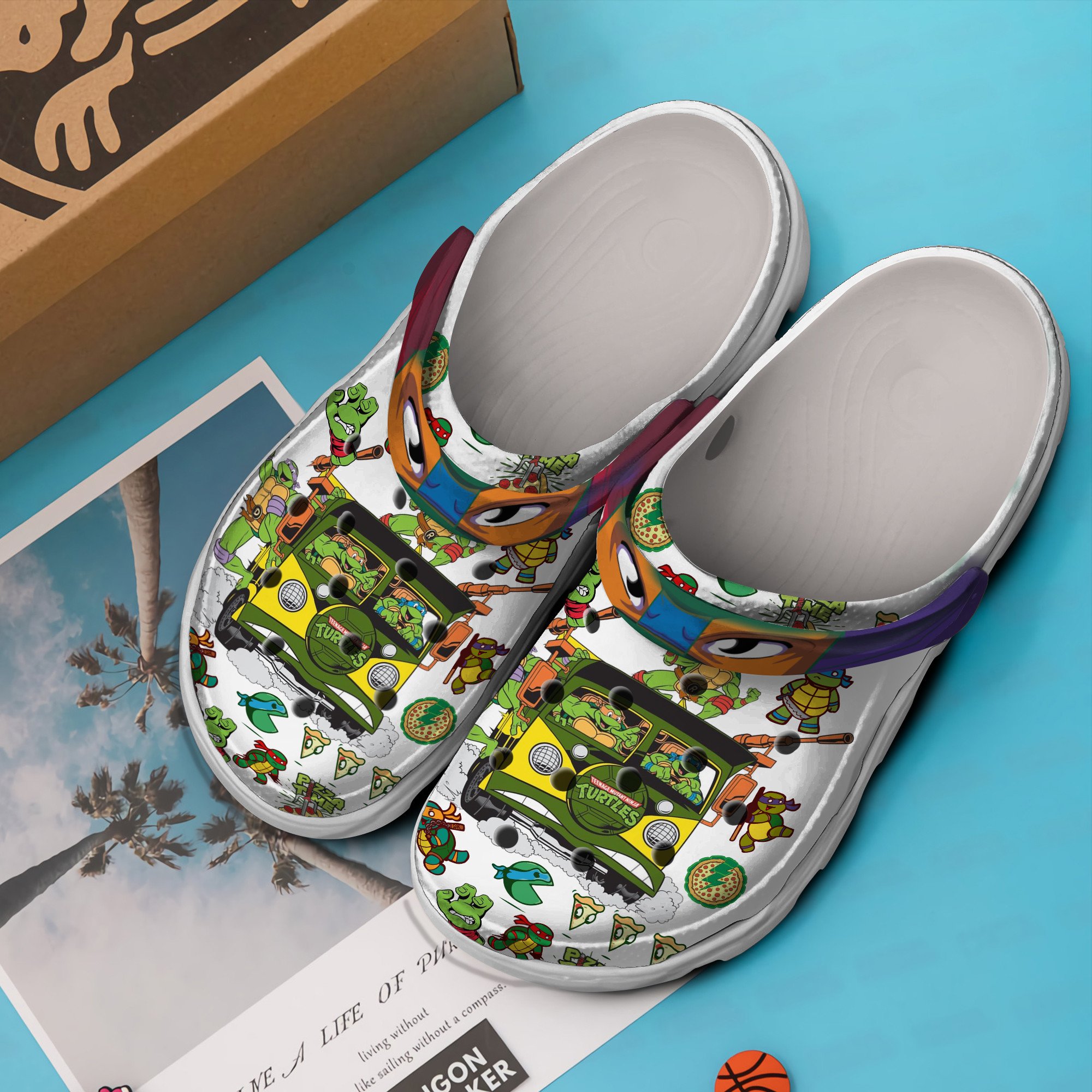 Merchidea Teenage Mutant Ninja Turtles TV Series Crocs Crocband Clogs Shoes Comfortable For Men Women and Kids