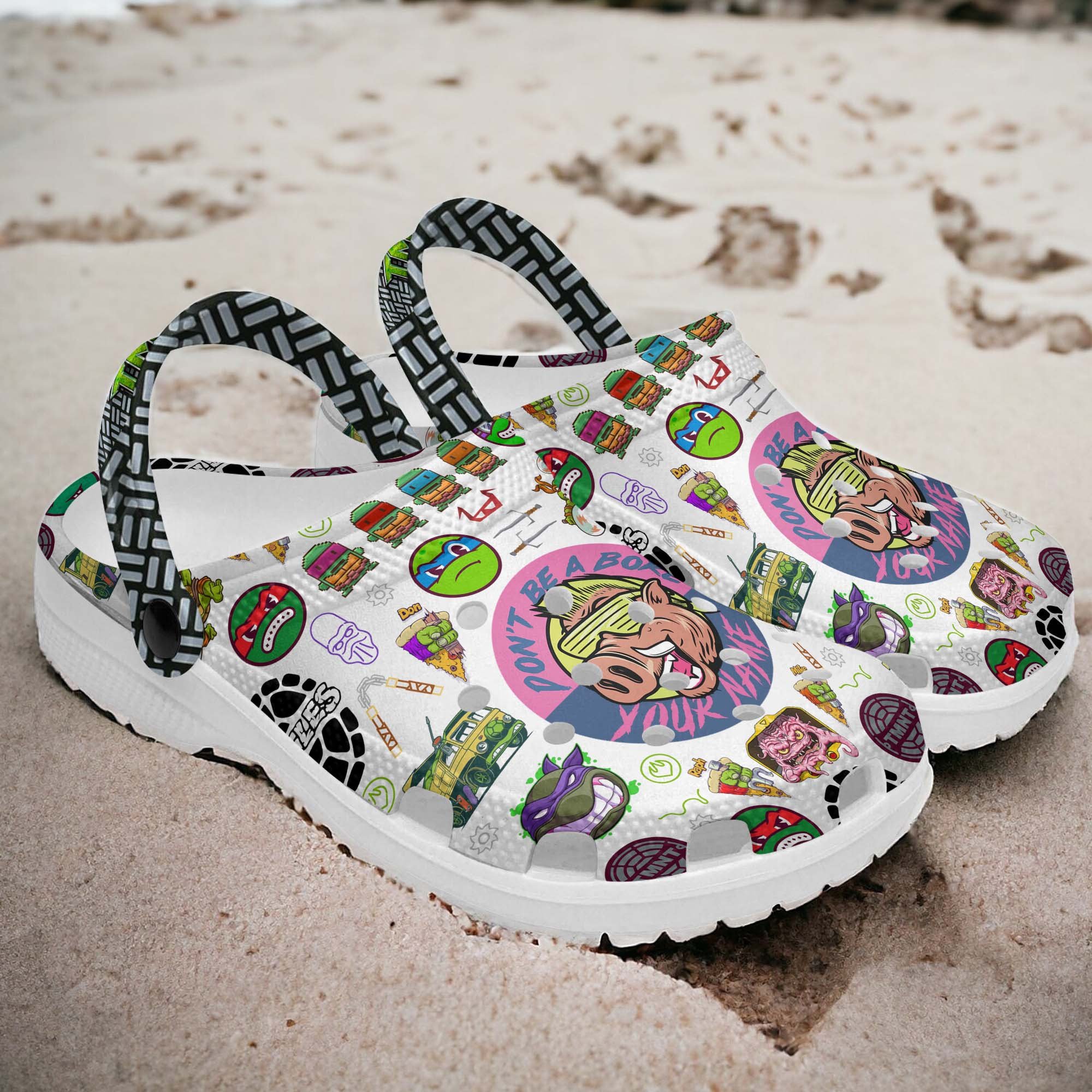 Merchidea Teenage Mutant Ninja Turtles TV Series Crocs Crocband Clogs Shoes Comfortable For Men Women and Kids