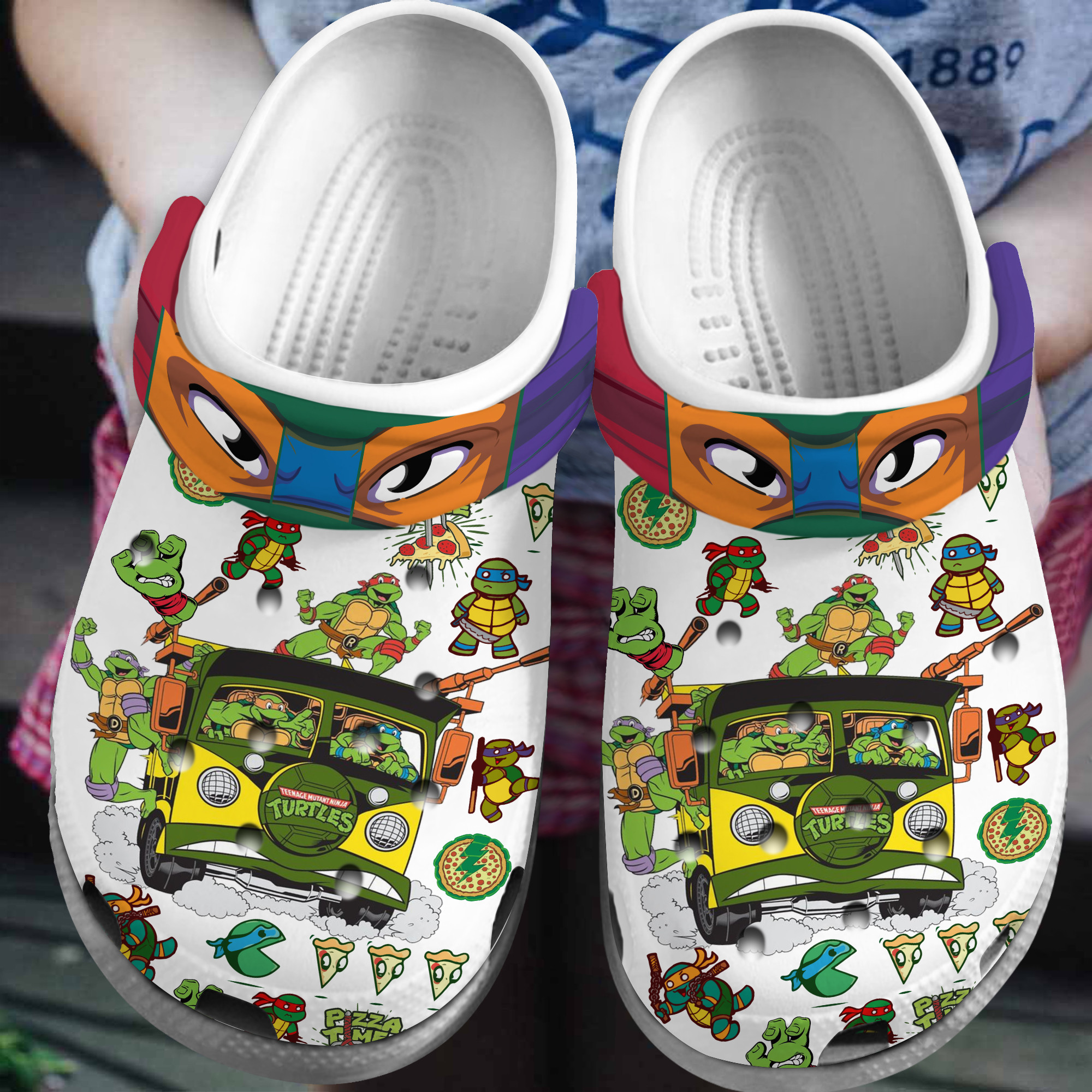 Merchidea Teenage Mutant Ninja Turtles TV Series Crocs Crocband Clogs Shoes Comfortable For Men Women and Kids
