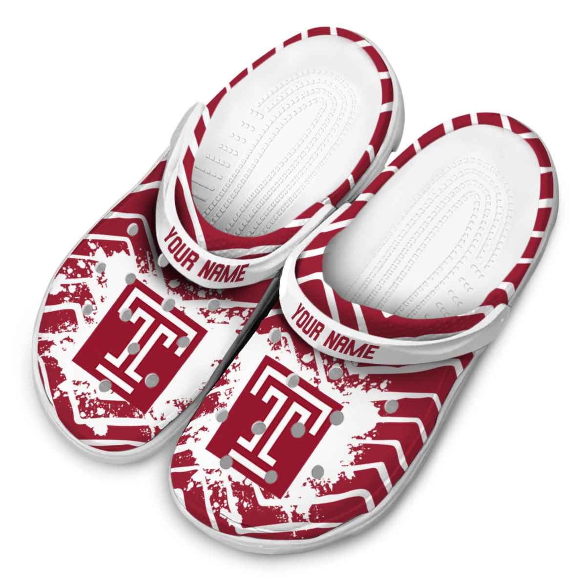 Merchidea Temple Owls NCAA Sport Crocs Crocband Clogs Shoes Comfortable For Men Women and Kids
