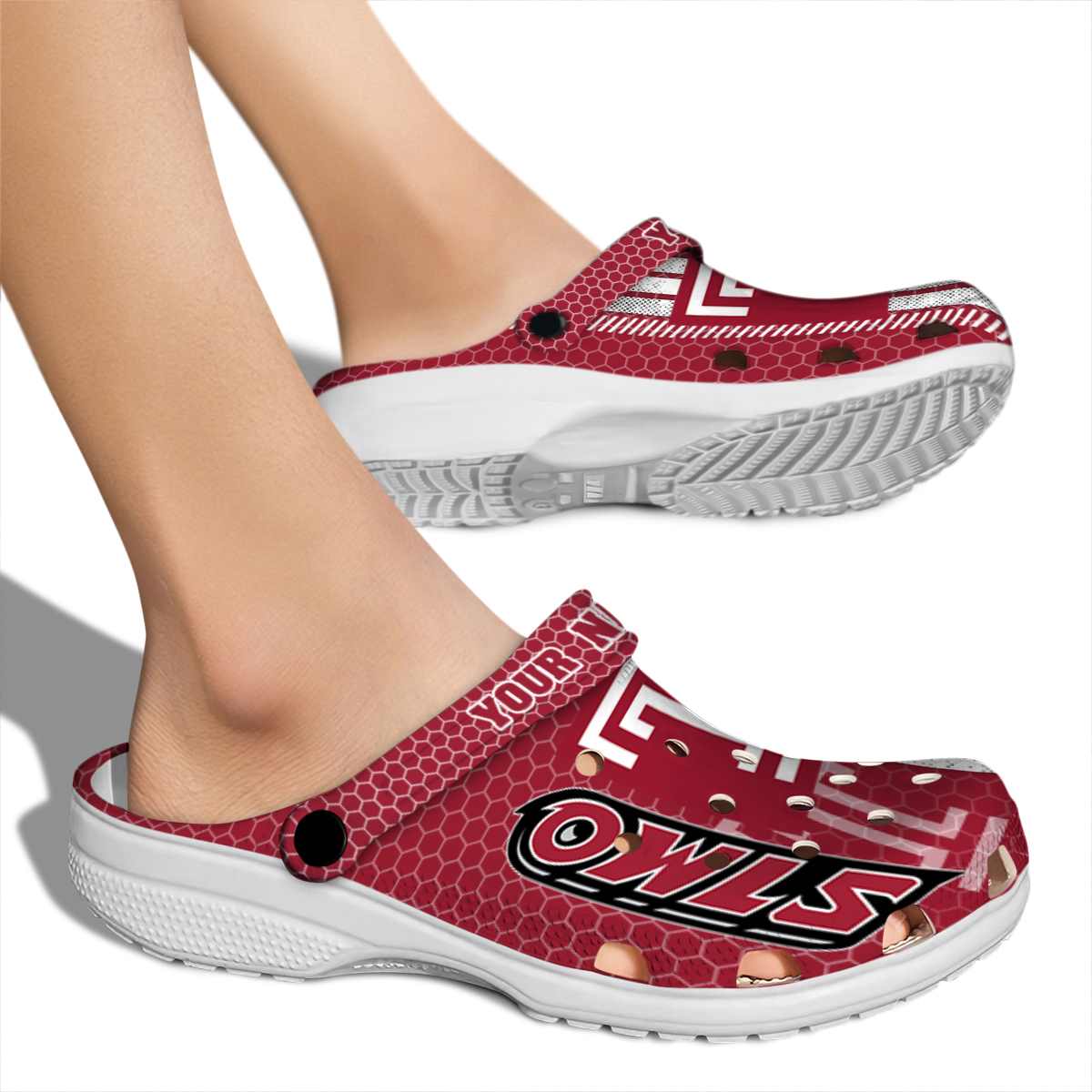 Merchidea Temple Owls NCAA Sport Crocs Crocband Clogs Shoes Comfortable For Men Women and Kids
