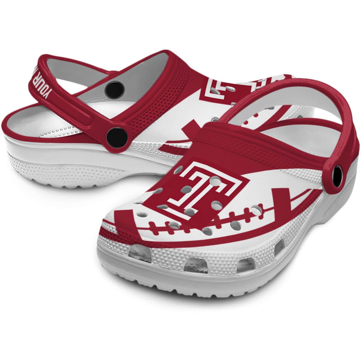 Merchidea Temple Owls NCAA Sport Crocs Crocband Clogs Shoes Comfortable For Men Women and Kids
