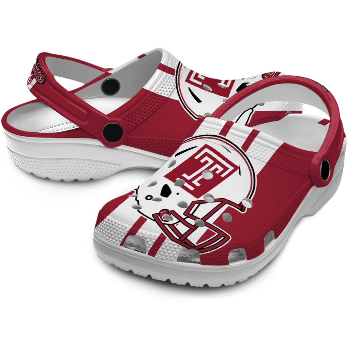 Merchidea Temple Owls NCAA Sport Crocs Crocband Clogs Shoes Comfortable For Men Women and Kids