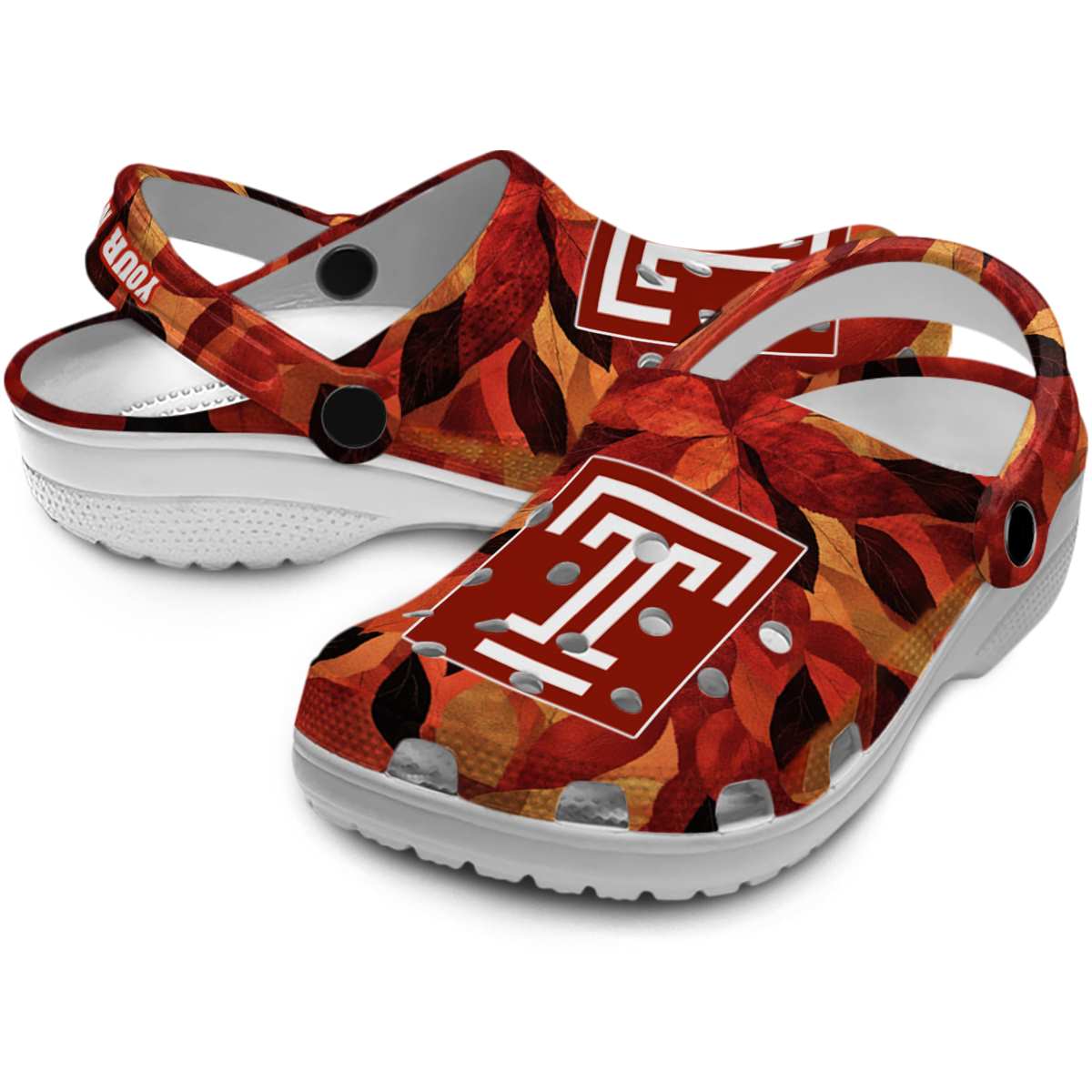 Merchidea Temple Owls NCAA Sport Crocs Crocband Clogs Shoes Comfortable For Men Women and Kids