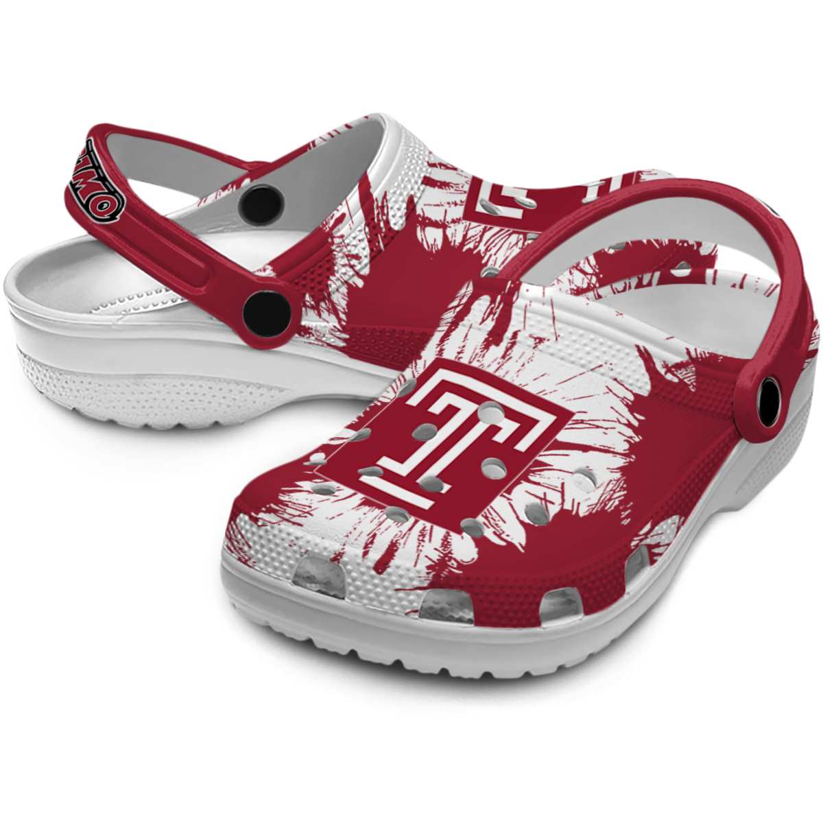 Merchidea Temple Owls NCAA Sport Crocs Crocband Clogs Shoes Comfortable For Men Women and Kids