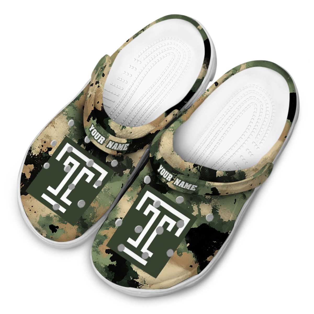 Merchidea Temple Owls NCAA Sport Crocs Crocband Clogs Shoes Comfortable For Men Women and Kids