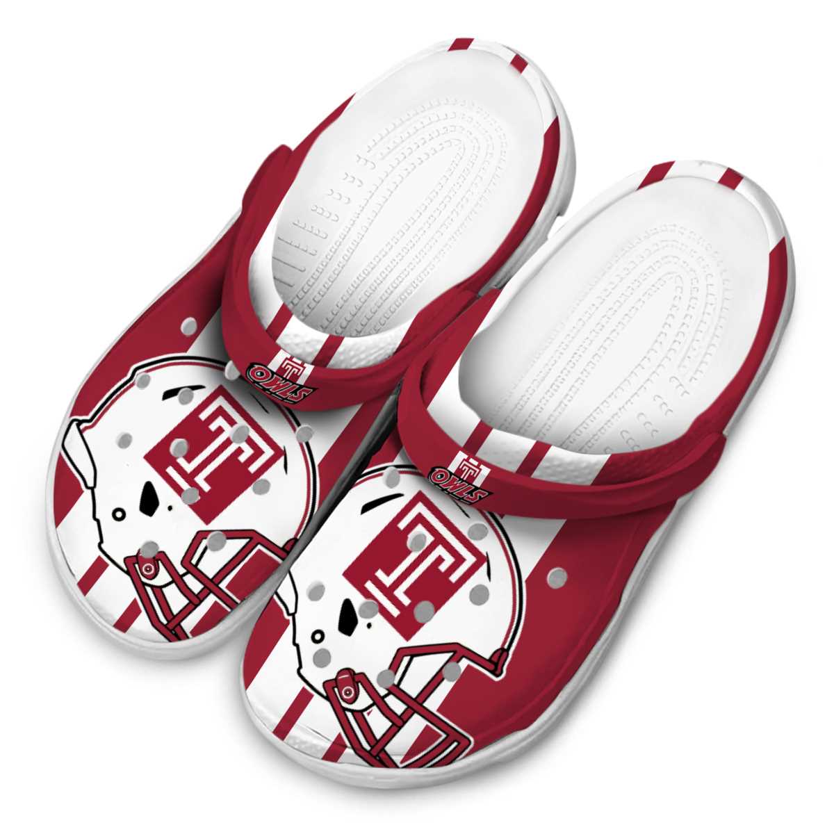 Merchidea Temple Owls NCAA Sport Crocs Crocband Clogs Shoes Comfortable For Men Women and Kids