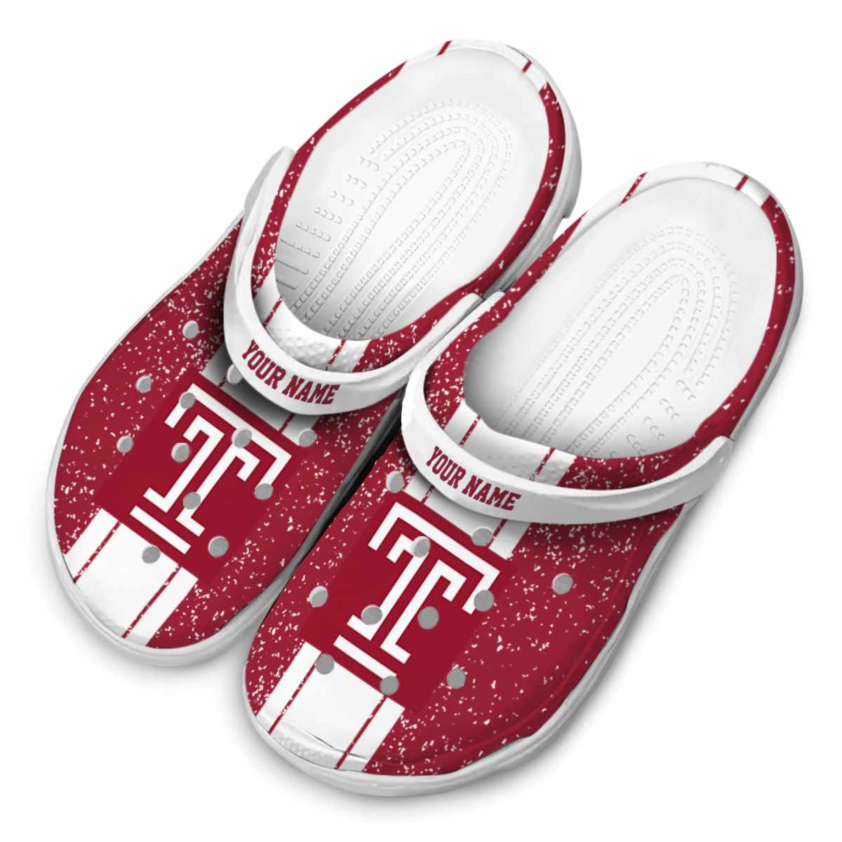 Merchidea Temple Owls NCAA Sport Crocs Crocband Clogs Shoes Comfortable For Men Women and Kids