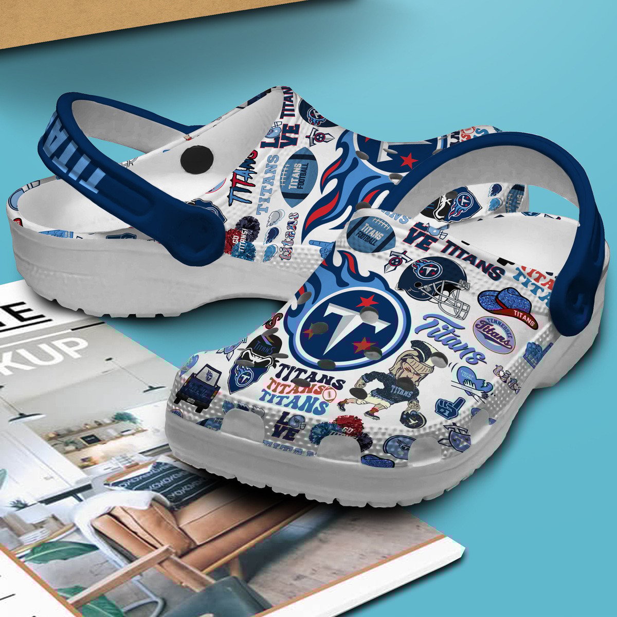 Merchidea Tennessee Titans NFL Sport Crocs Crocband Clogs Shoes Comfortable For Men Women and Kids