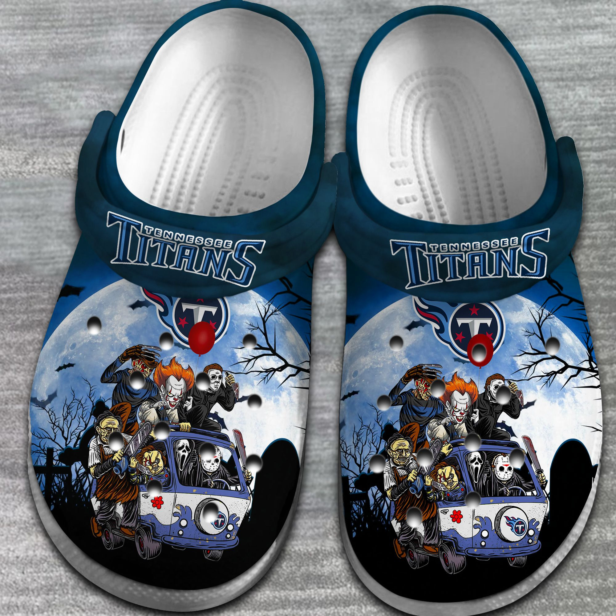 Merchidea Tennessee Titans NFL Sport Crocs Crocband Clogs Shoes Comfortable For Men Women and Kids