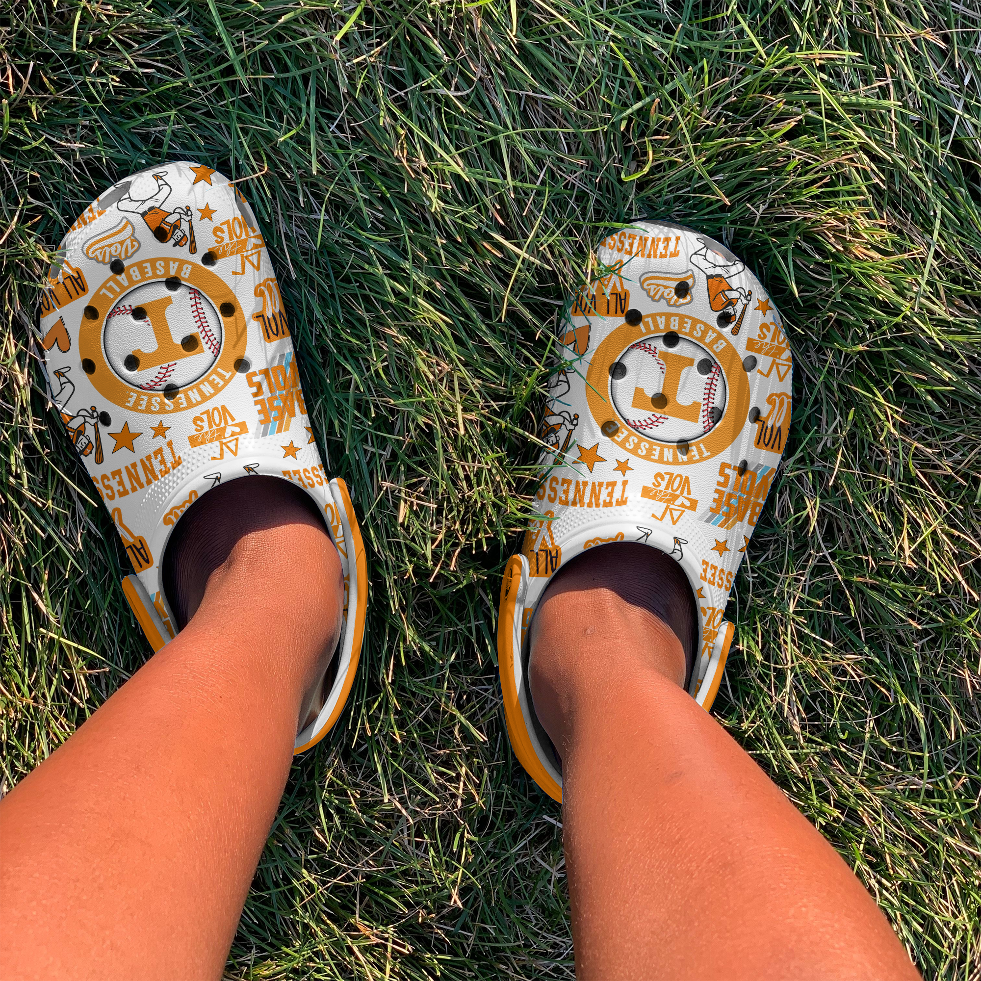 Merchidea Tennessee Volunteers Football NCAA Sport Crocs Crocband Clogs Shoes Comfortable For Men Women and Kids