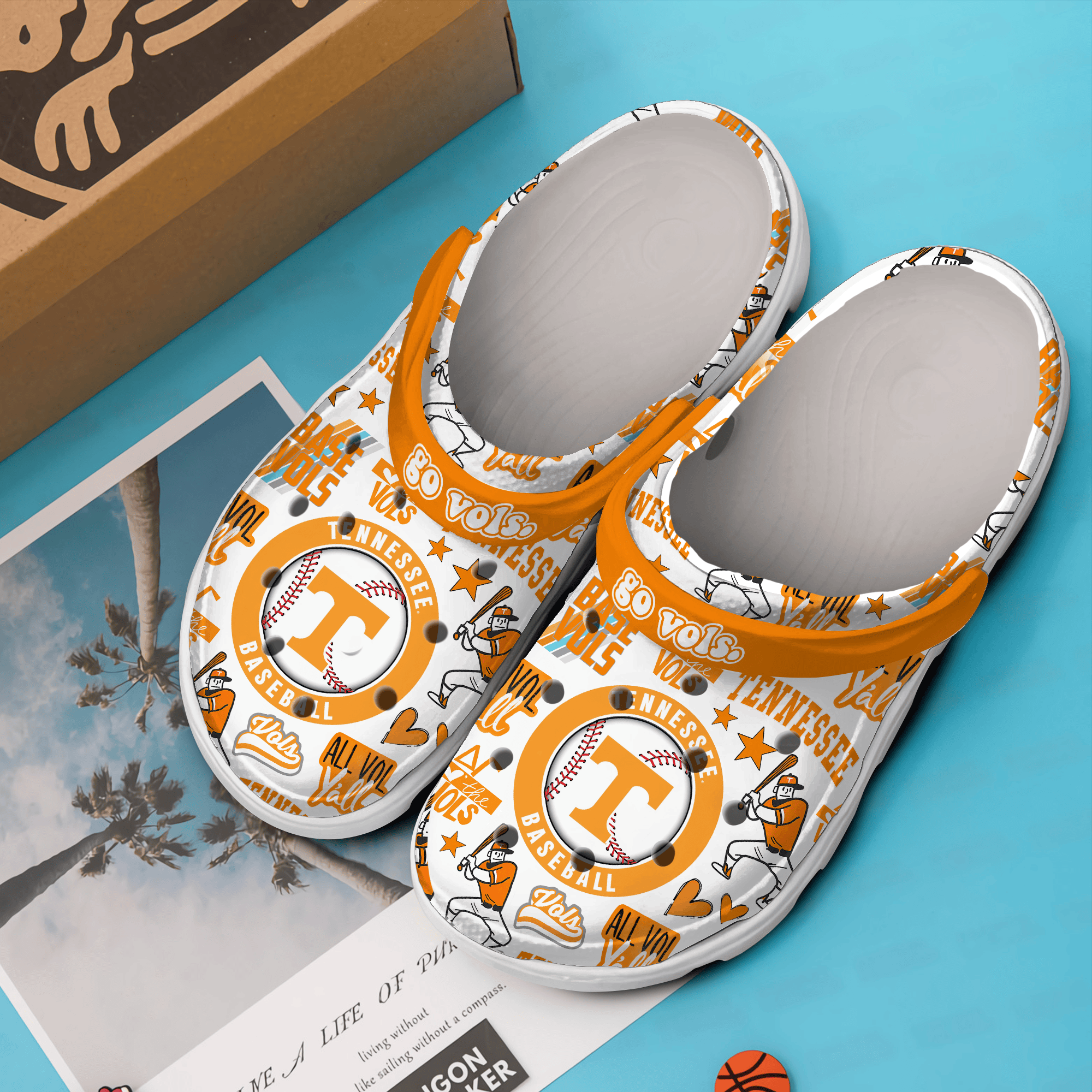 Merchidea Tennessee Volunteers Football NCAA Sport Crocs Crocband Clogs Shoes Comfortable For Men Women and Kids