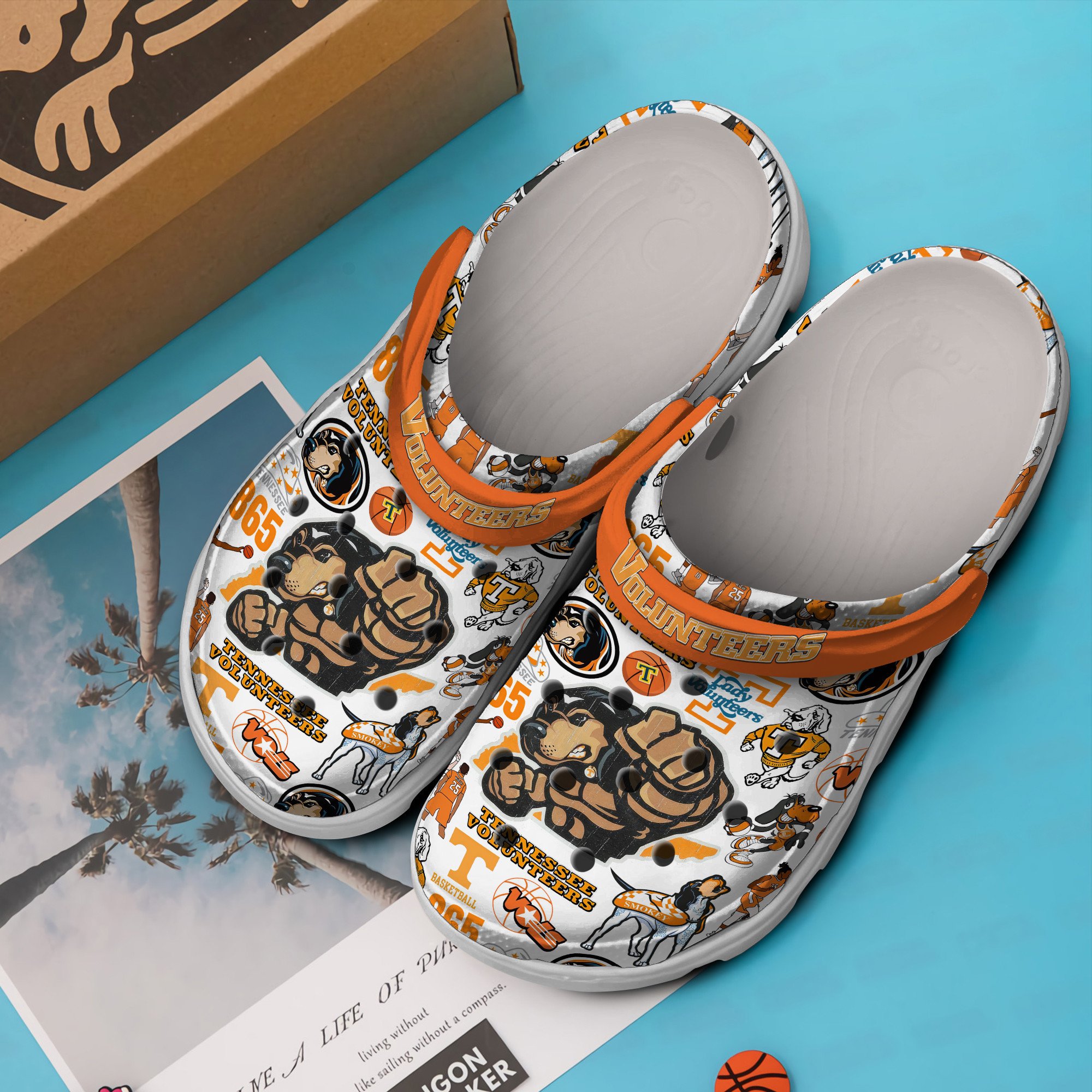 Merchidea Tennessee Volunteers NCAA Sport Crocs Crocband Clogs Shoes Comfortable For Men Women and Kids