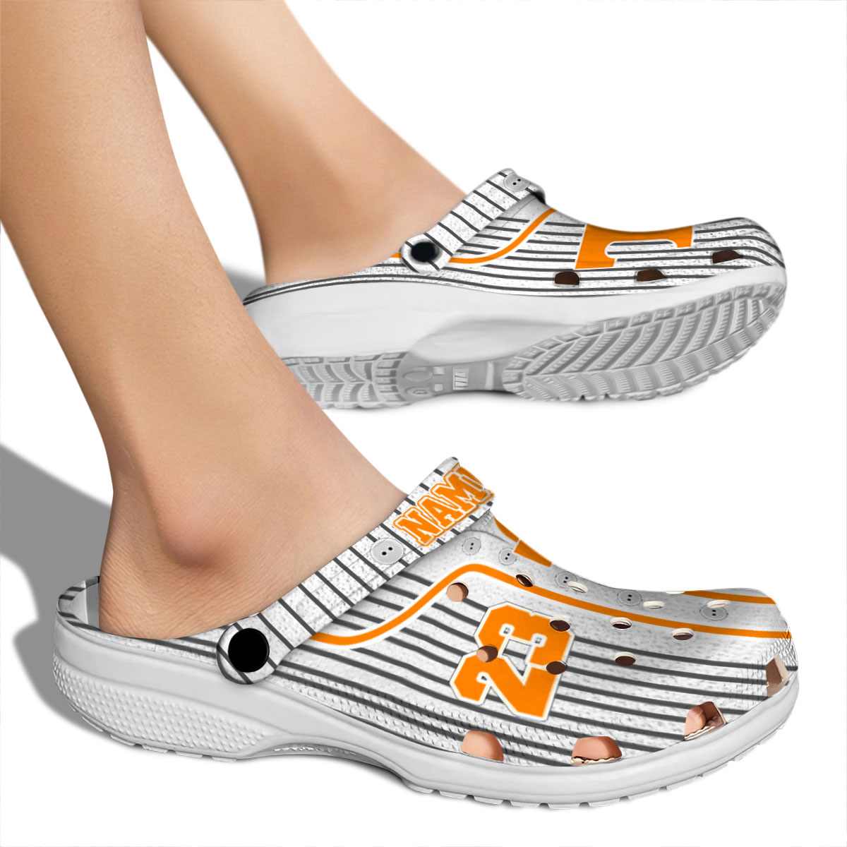 Merchidea Tennessee Volunteers NCAA Sport Crocs Crocband Clogs Shoes Comfortable For Men Women and Kids