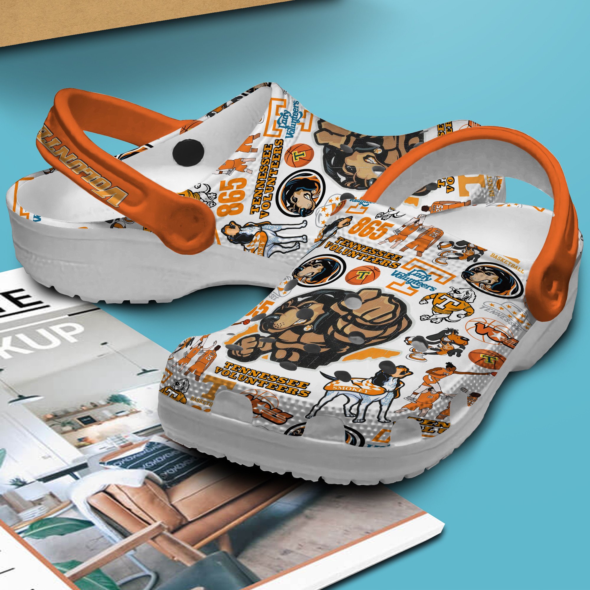 Merchidea Tennessee Volunteers NCAA Sport Crocs Crocband Clogs Shoes Comfortable For Men Women and Kids