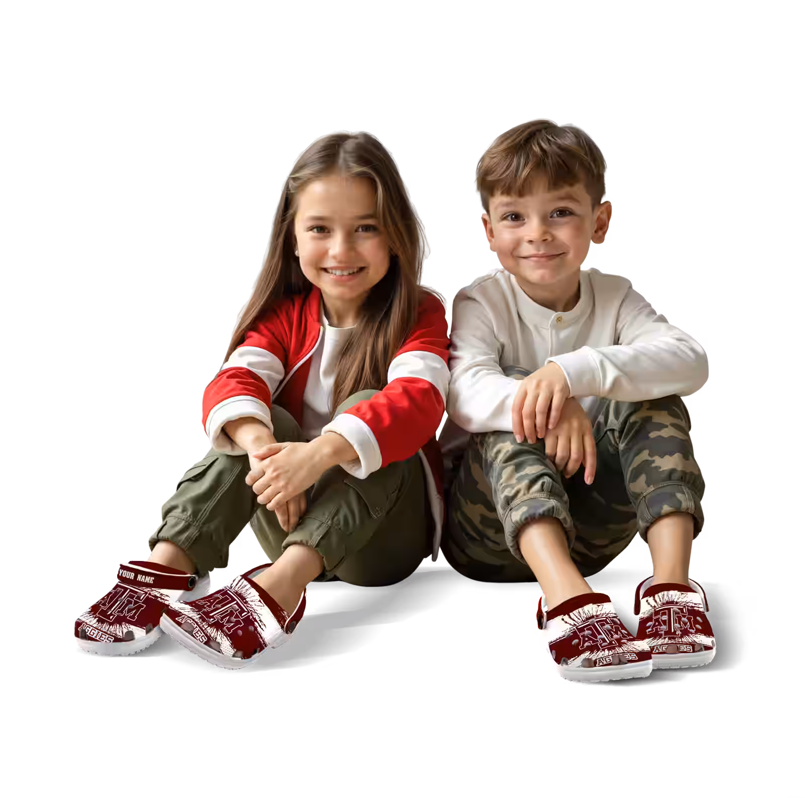 Merchidea Texas A&M Aggies NCAA Sport Crocs Crocband Clogs Shoes Comfortable For Men Women and Kids