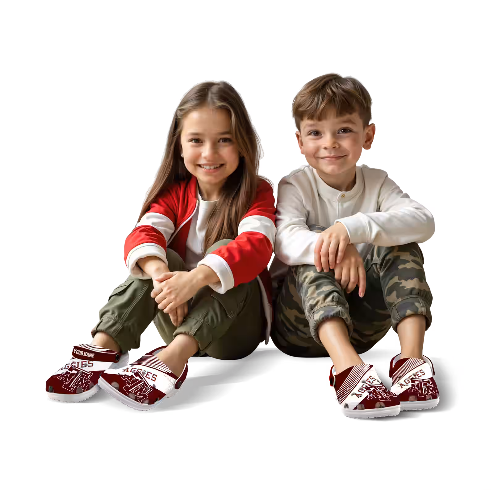 Merchidea Texas A&M Aggies NCAA Sport Crocs Crocband Clogs Shoes Comfortable For Men Women and Kids