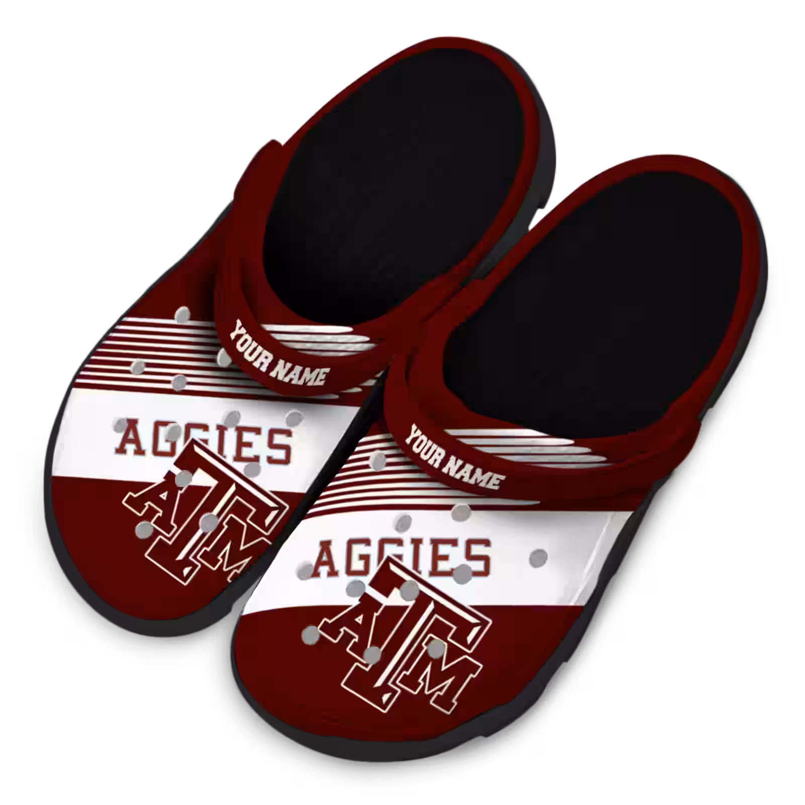 Merchidea Texas A&M Aggies NCAA Sport Crocs Crocband Clogs Shoes Comfortable For Men Women and Kids