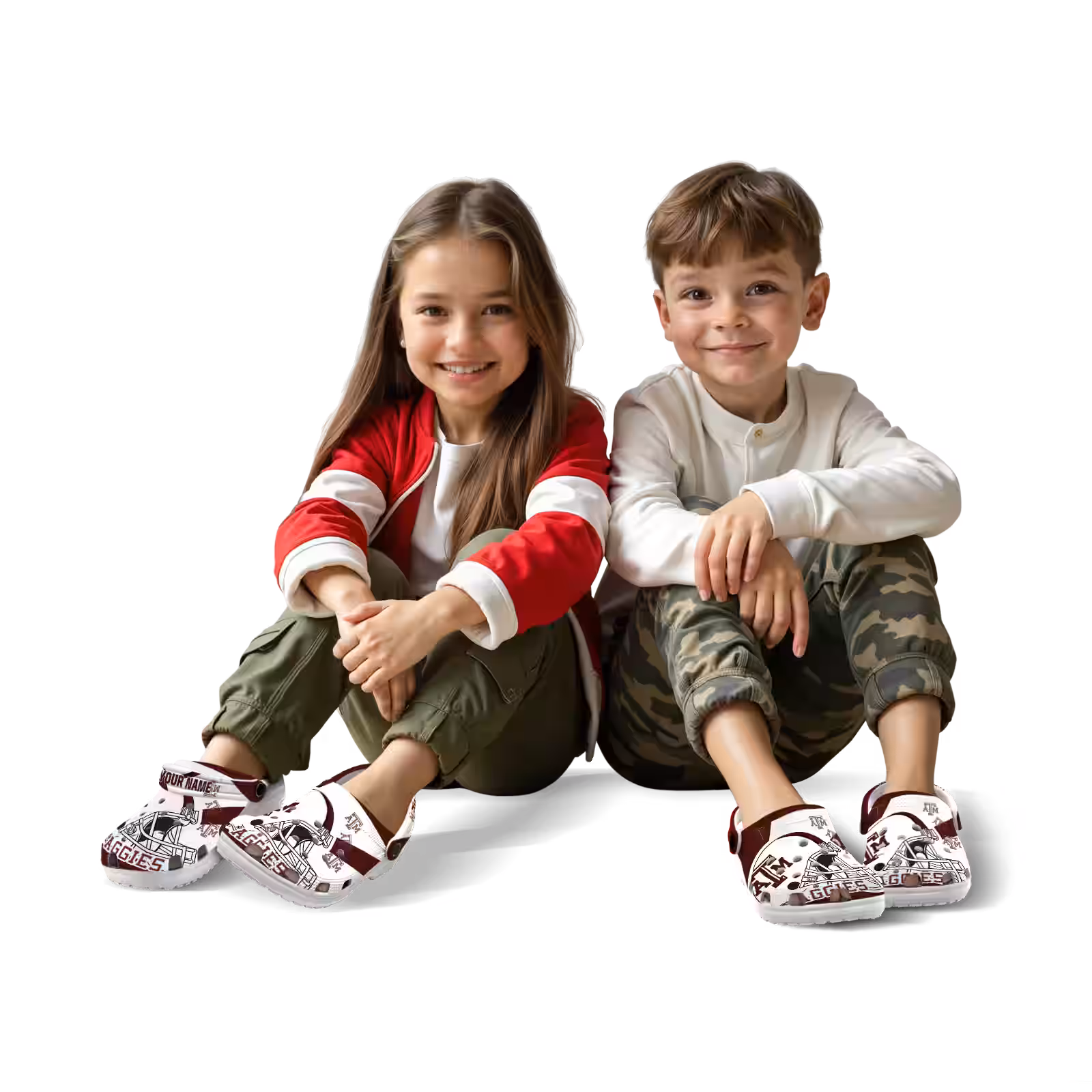 Merchidea Texas A&M Aggies NCAA Sport Crocs Crocband Clogs Shoes Comfortable For Men Women and Kids