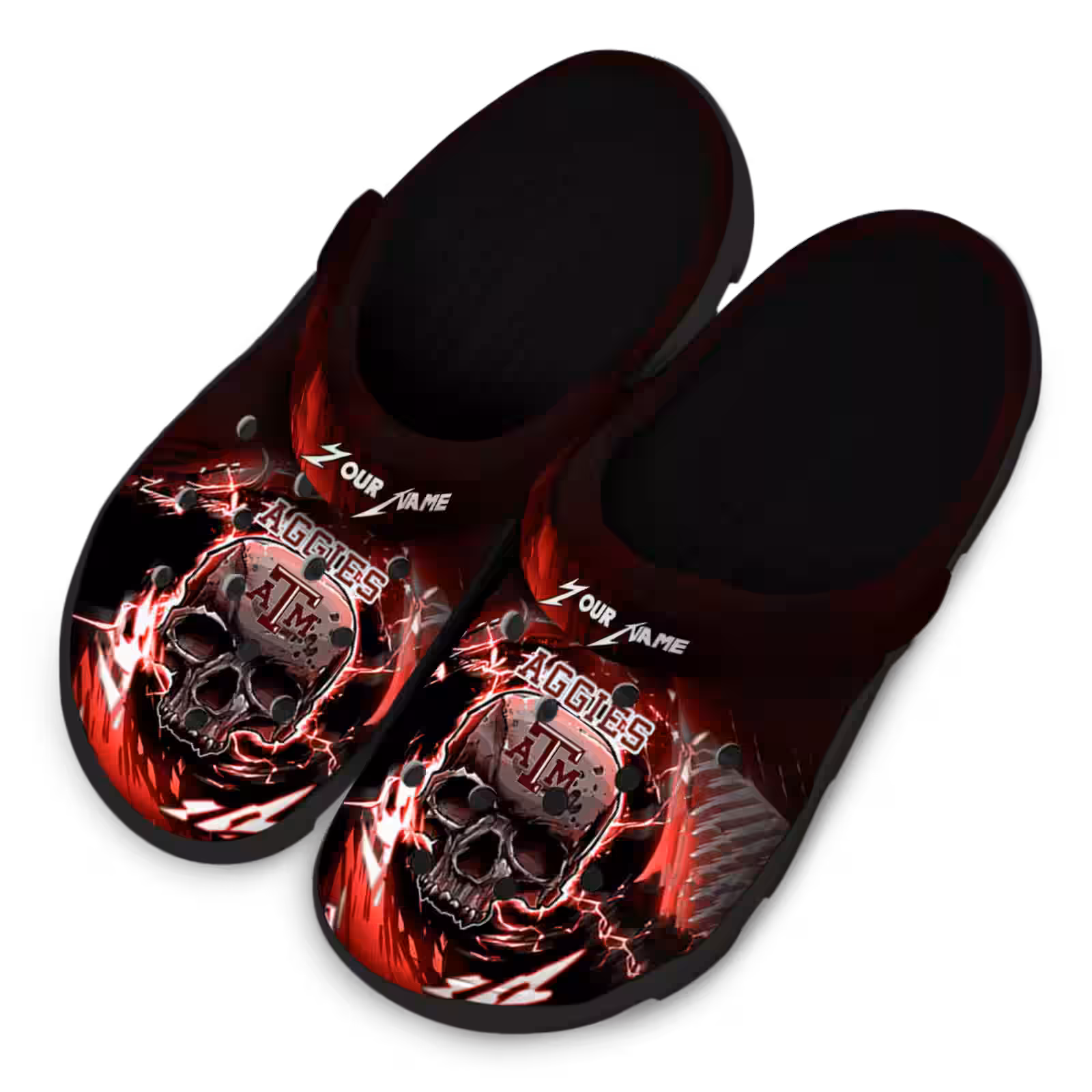 Merchidea Texas A&M Aggies NCAA Sport Crocs Crocband Clogs Shoes Comfortable For Men Women and Kids