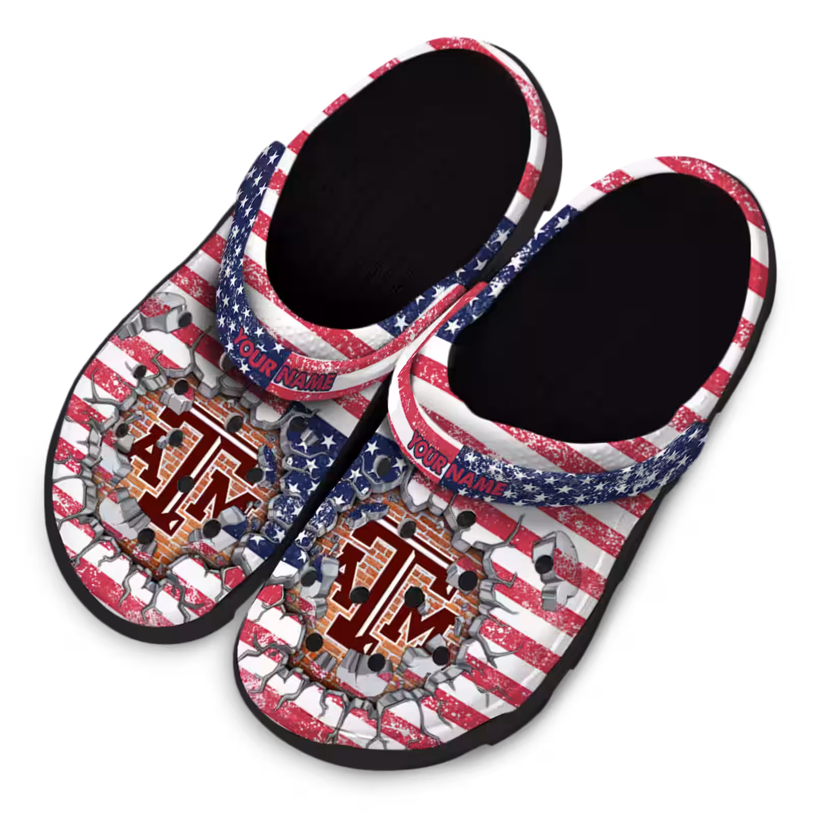 Merchidea Texas A&M Aggies NCAA Sport Crocs Crocband Clogs Shoes Comfortable For Men Women and Kids