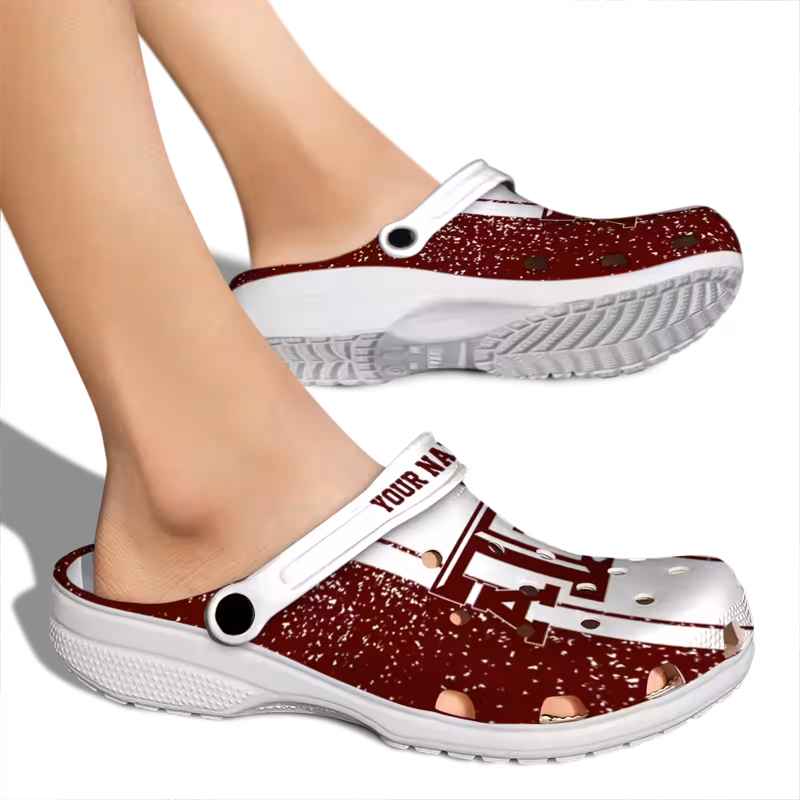Merchidea Texas A&M Aggies NCAA Sport Crocs Crocband Clogs Shoes Comfortable For Men Women and Kids