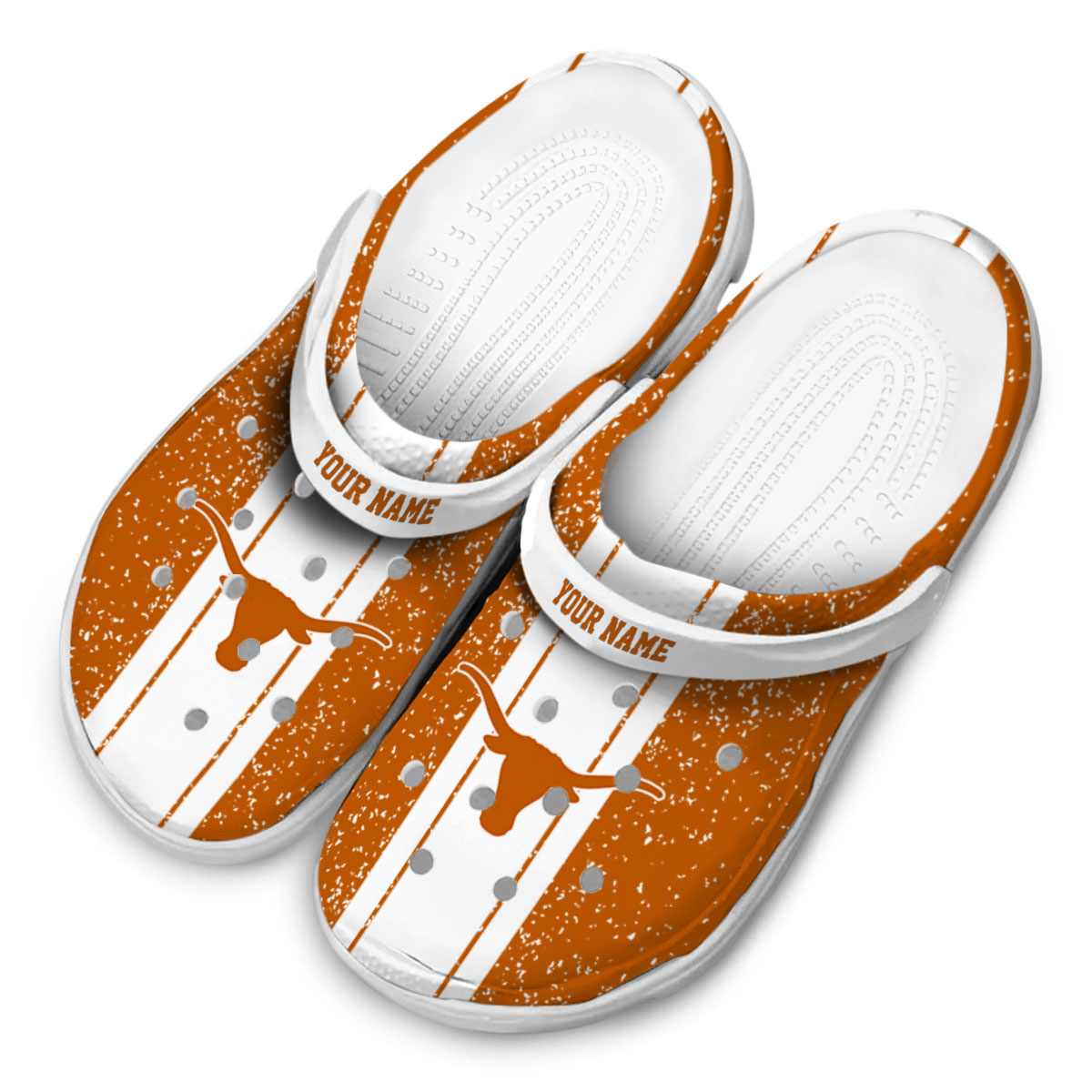 Merchidea Texas Longhorns NCAA Sport Crocs Crocband Clogs Shoes Comfortable For Men Women and Kids