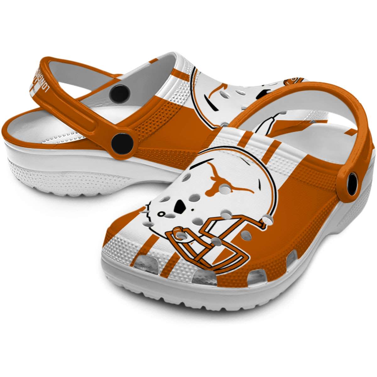 Merchidea Texas Longhorns NCAA Sport Crocs Crocband Clogs Shoes Comfortable For Men Women and Kids