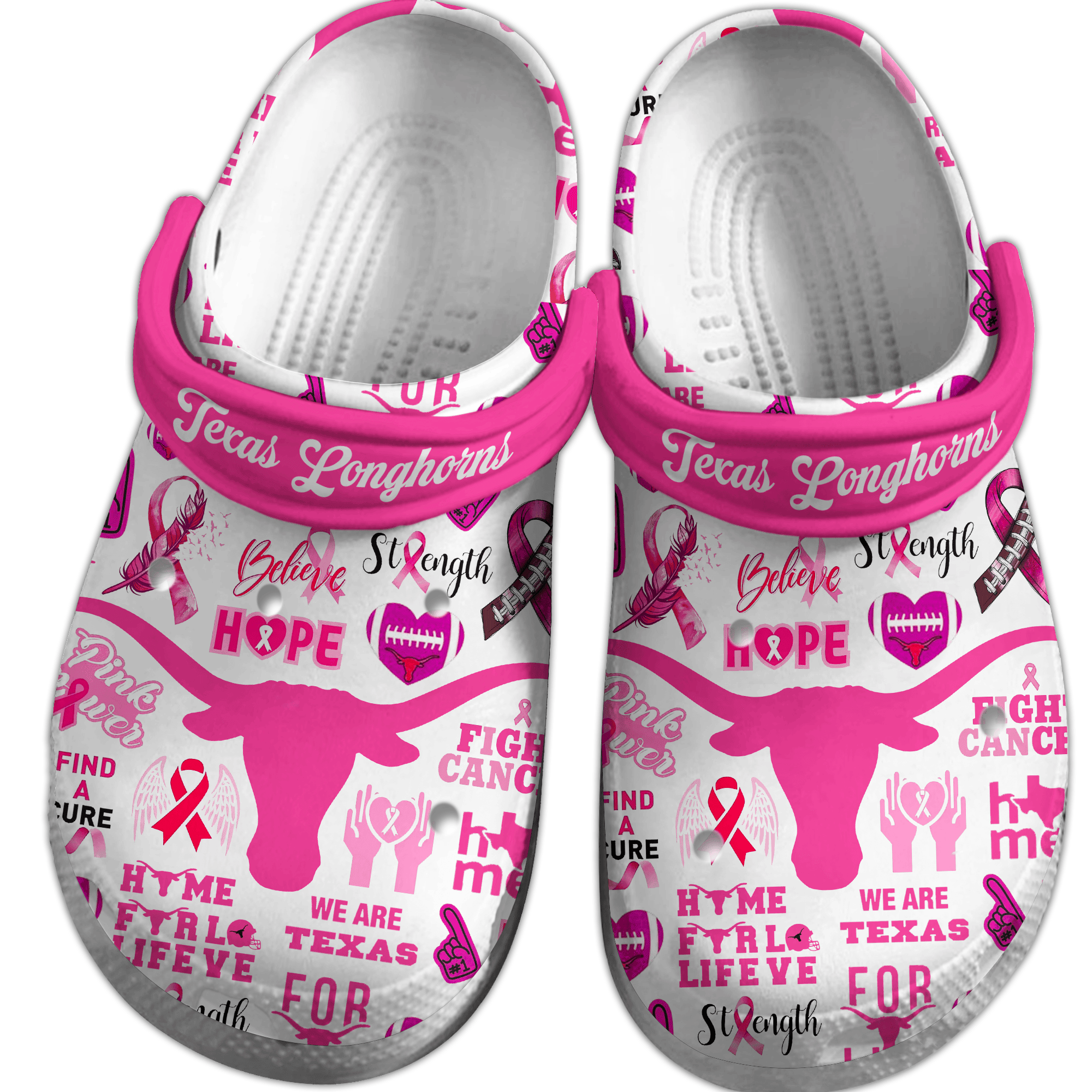 Merchidea Texas Longhorns NCAA Sport Crocs Crocband Clogs Shoes Comfortable For Men Women and Kids