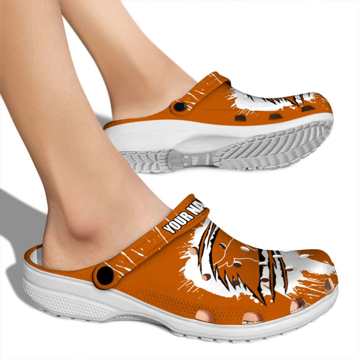 Merchidea Texas Longhorns NCAA Sport Crocs Crocband Clogs Shoes Comfortable For Men Women and Kids