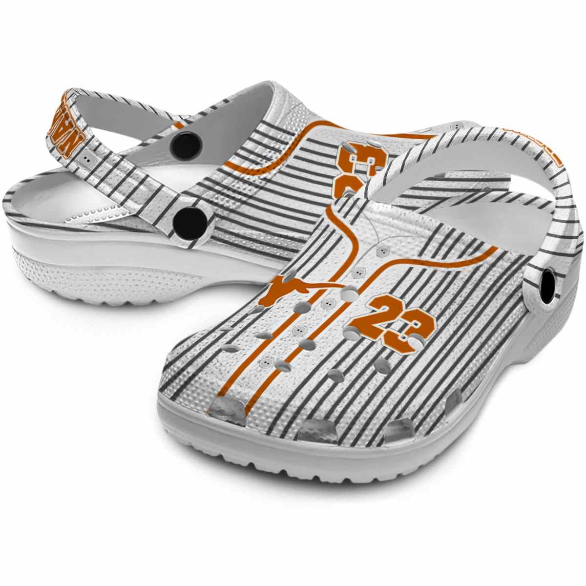 Merchidea Texas Longhorns NCAA Sport Crocs Crocband Clogs Shoes Comfortable For Men Women and Kids