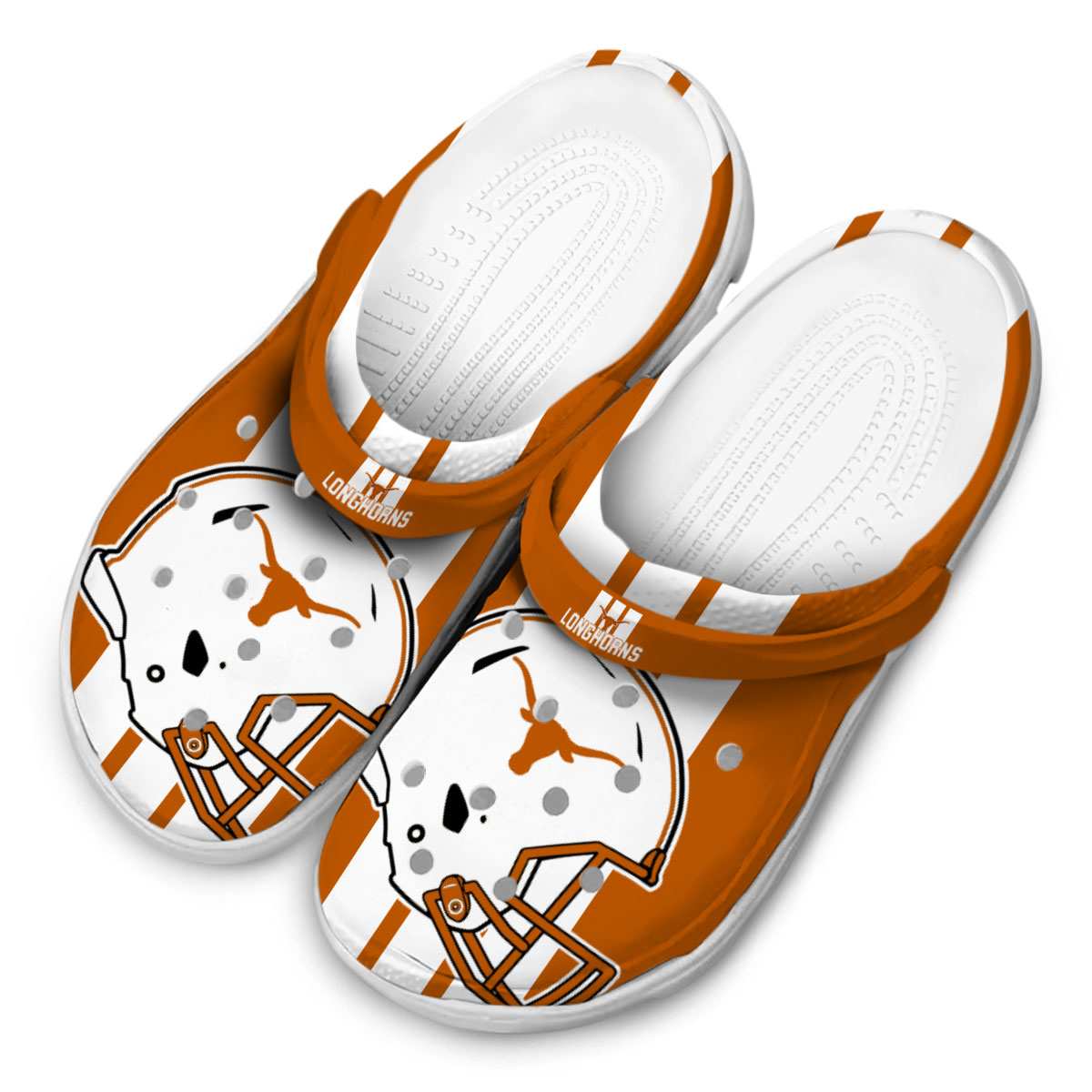 Merchidea Texas Longhorns NCAA Sport Crocs Crocband Clogs Shoes Comfortable For Men Women and Kids